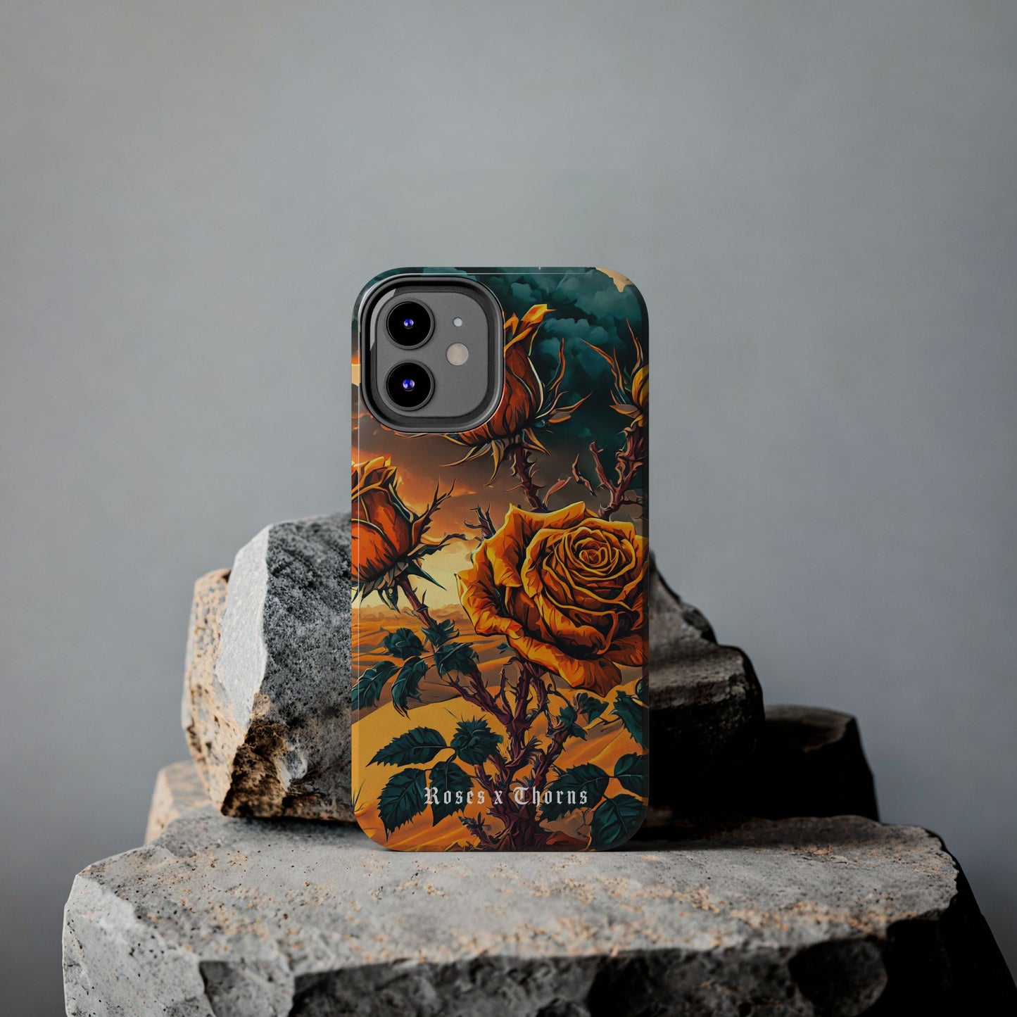 Orange Desert Roses x Thorns Phone Cases