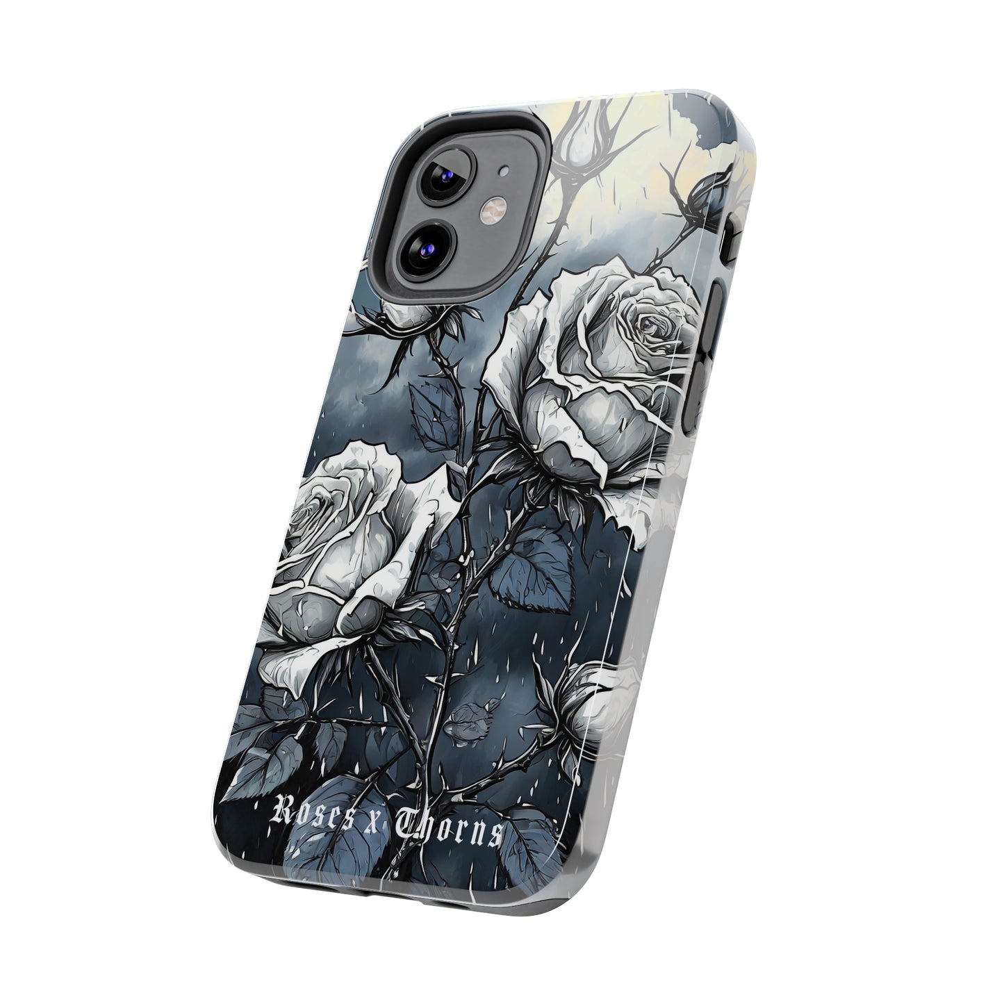 White Roses x Thorns Tough Phone Cases