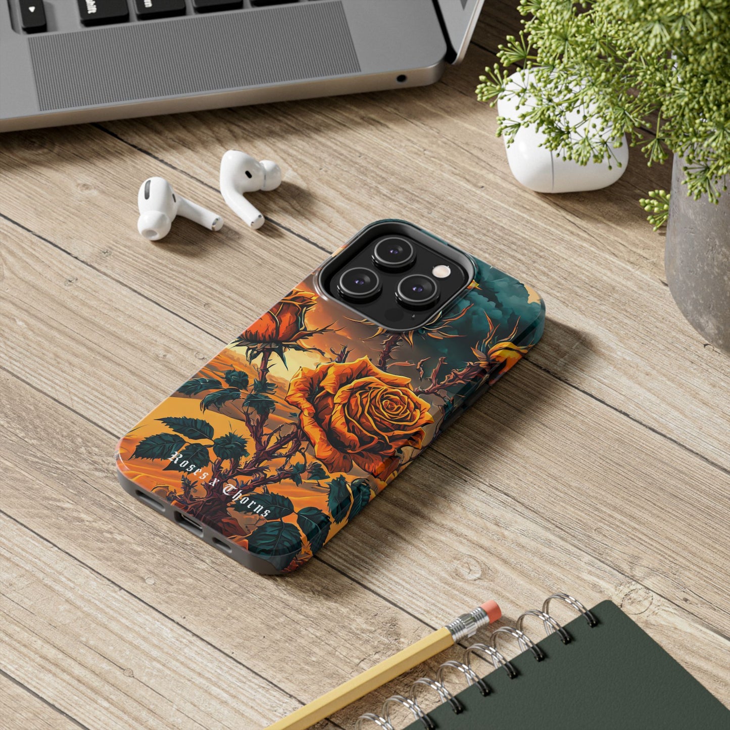 Orange Desert Roses x Thorns Phone Cases