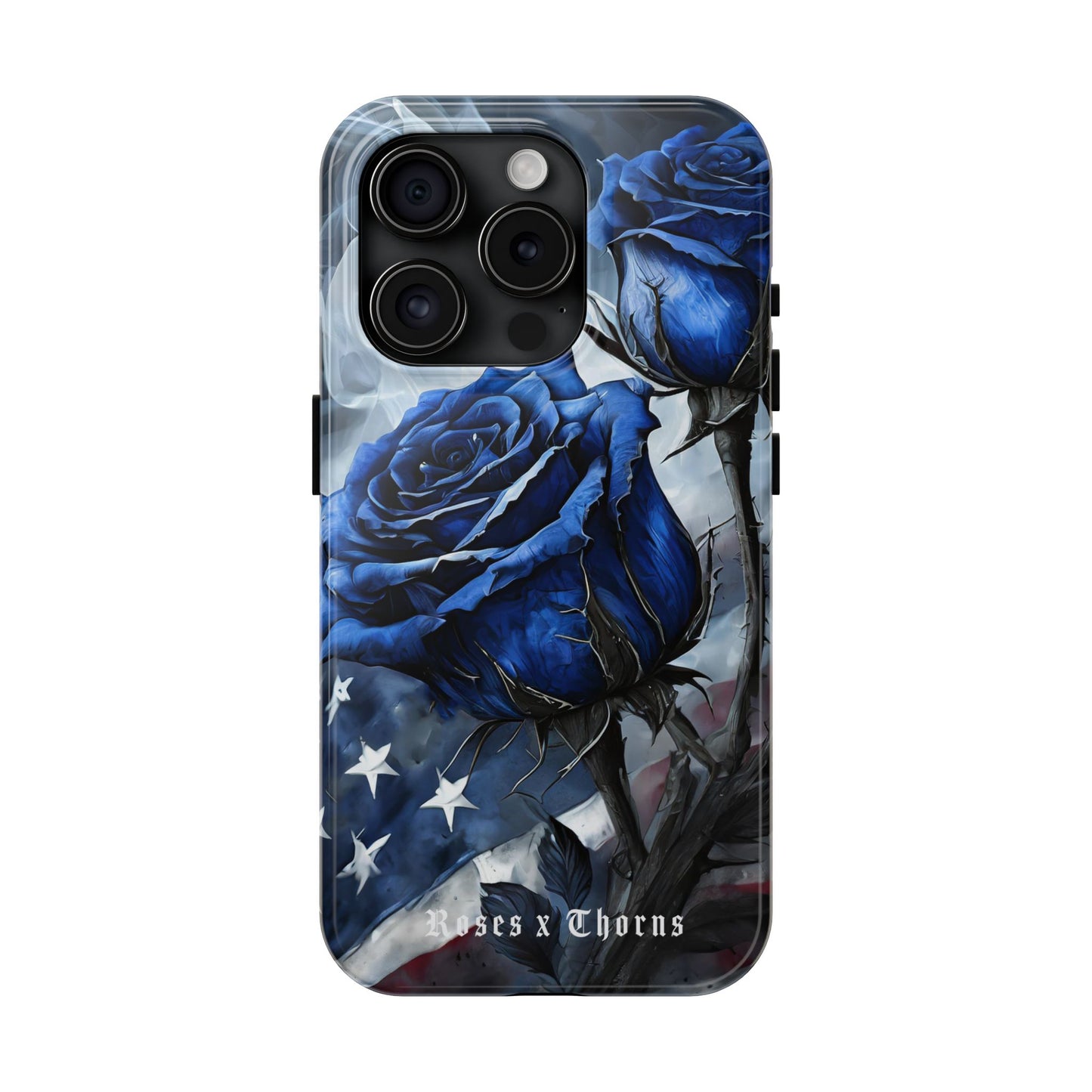 American Blue Roses x Thorns Phone Cases