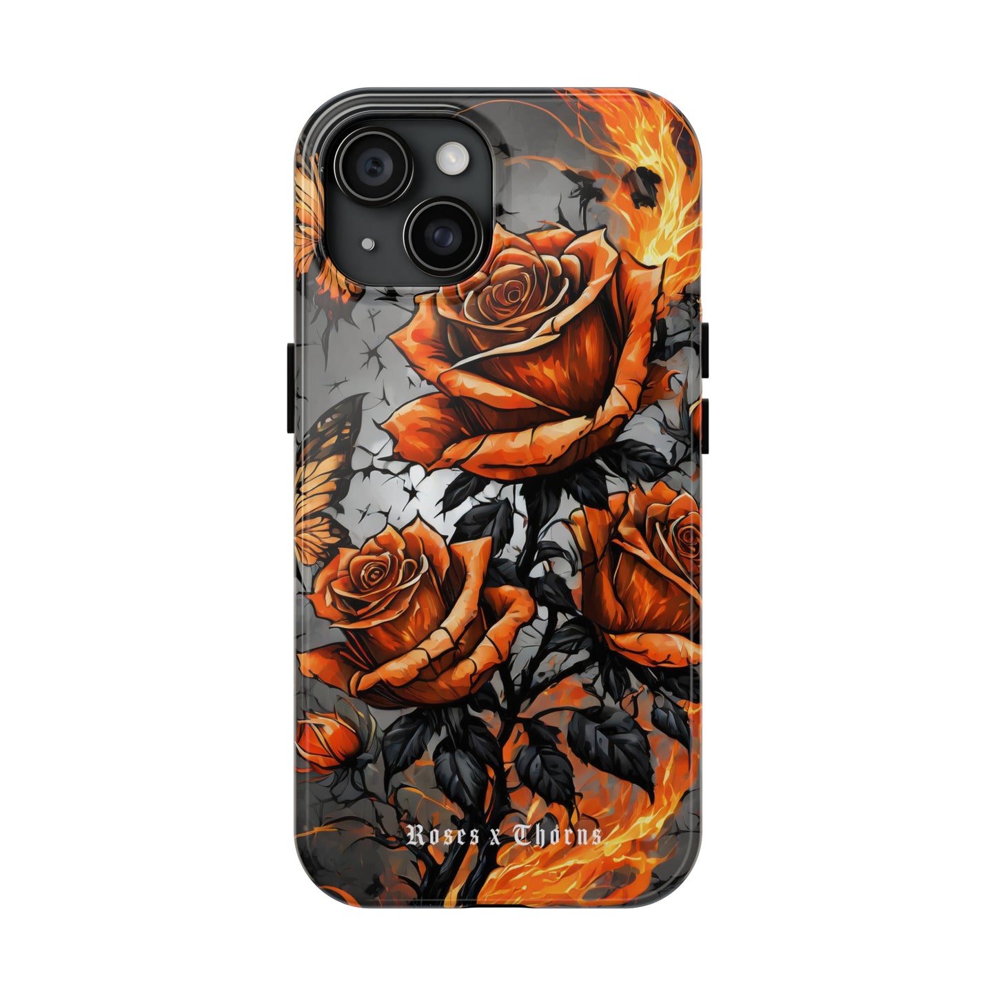 Orange Roses x Thorns Tough Phone Cases