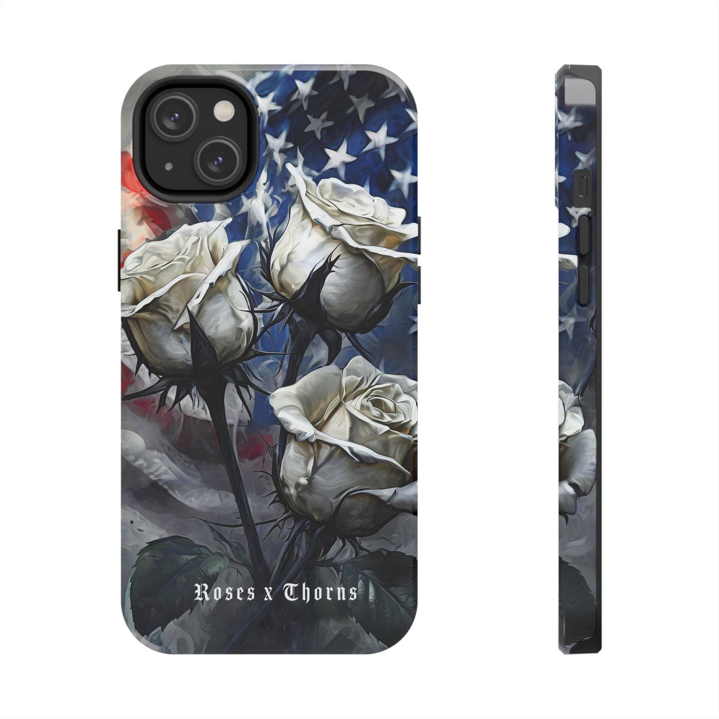 American White Roses x Thorns Phone Cases