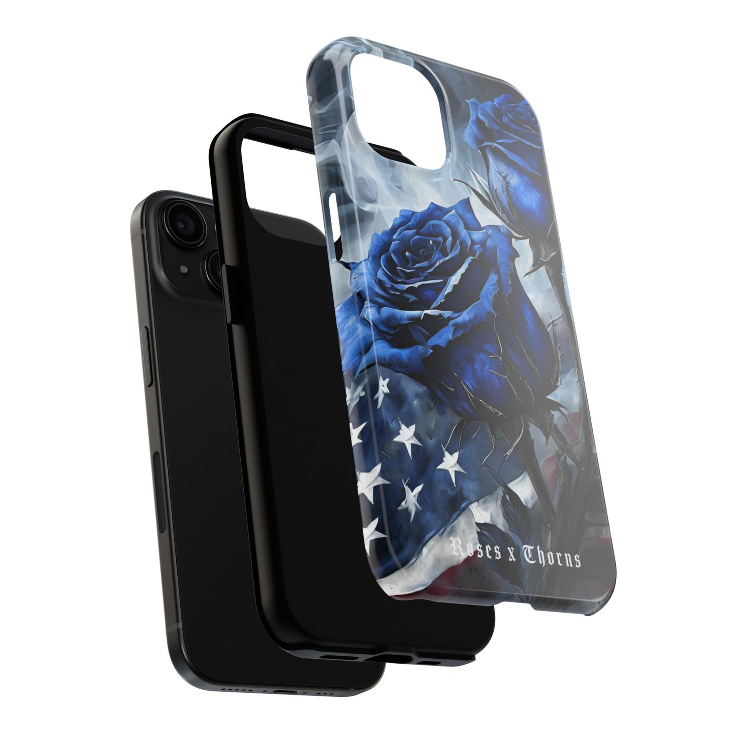 American Blue Roses x Thorns Phone Cases