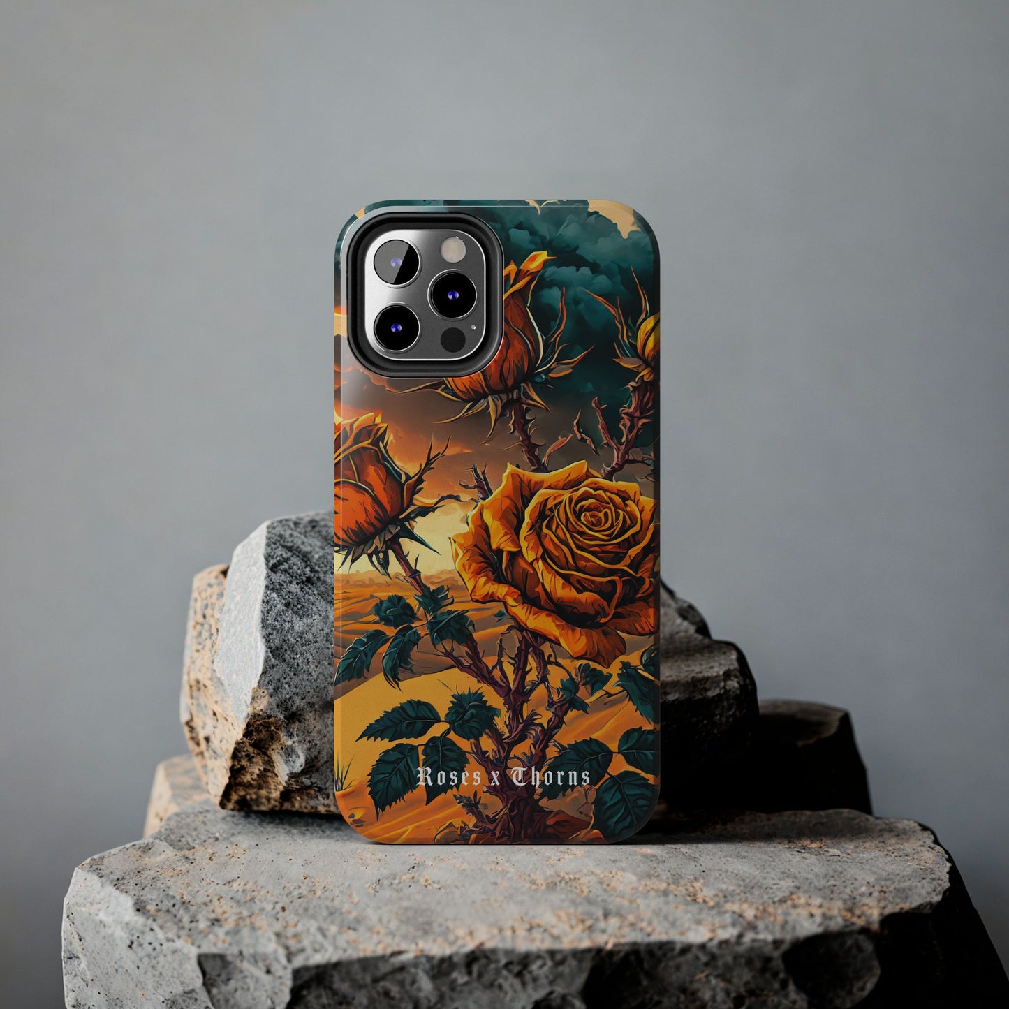 Orange Desert Roses x Thorns Phone Cases