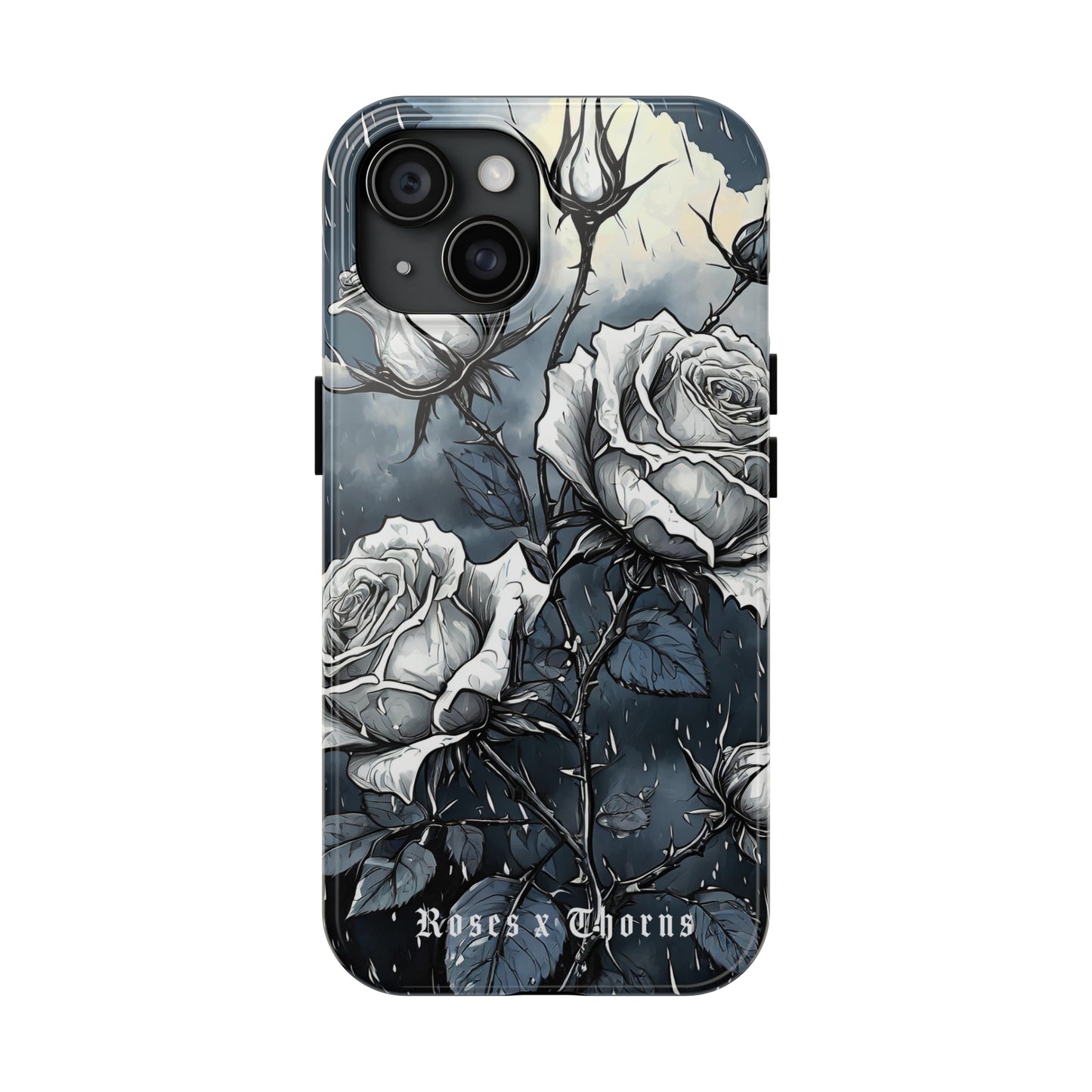 White Roses x Thorns Tough Phone Cases