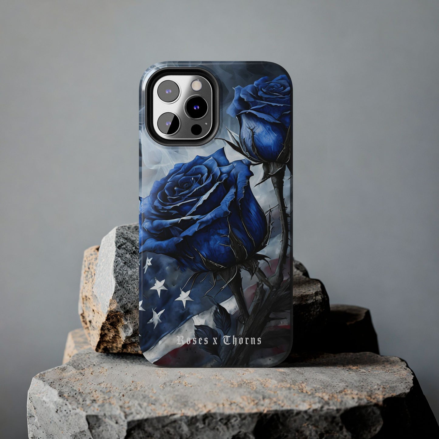 American Blue Roses x Thorns Phone Cases