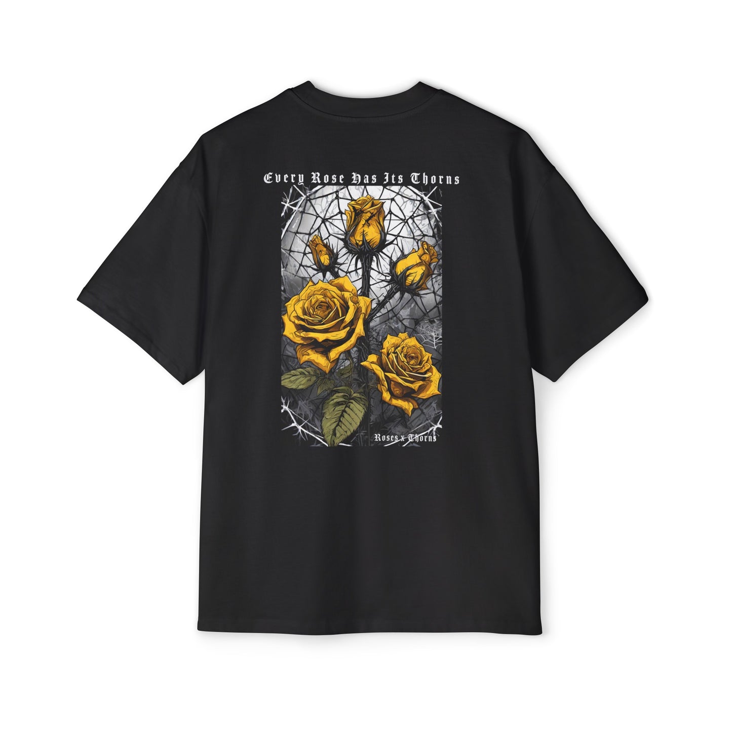 Yellow Roses x Thorns Heavy Oversized Tee