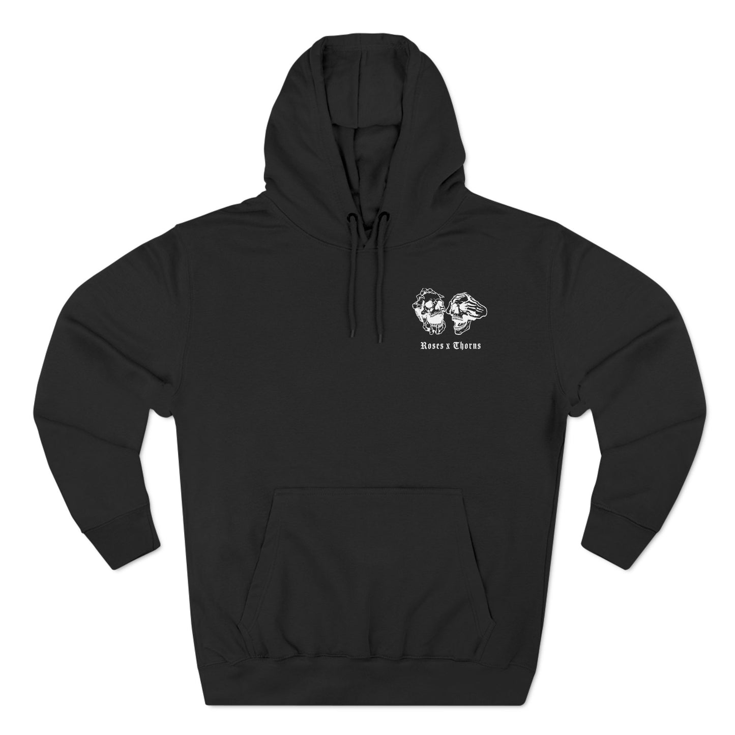 Twin Skulls Three-Panel Fleece Hoodie