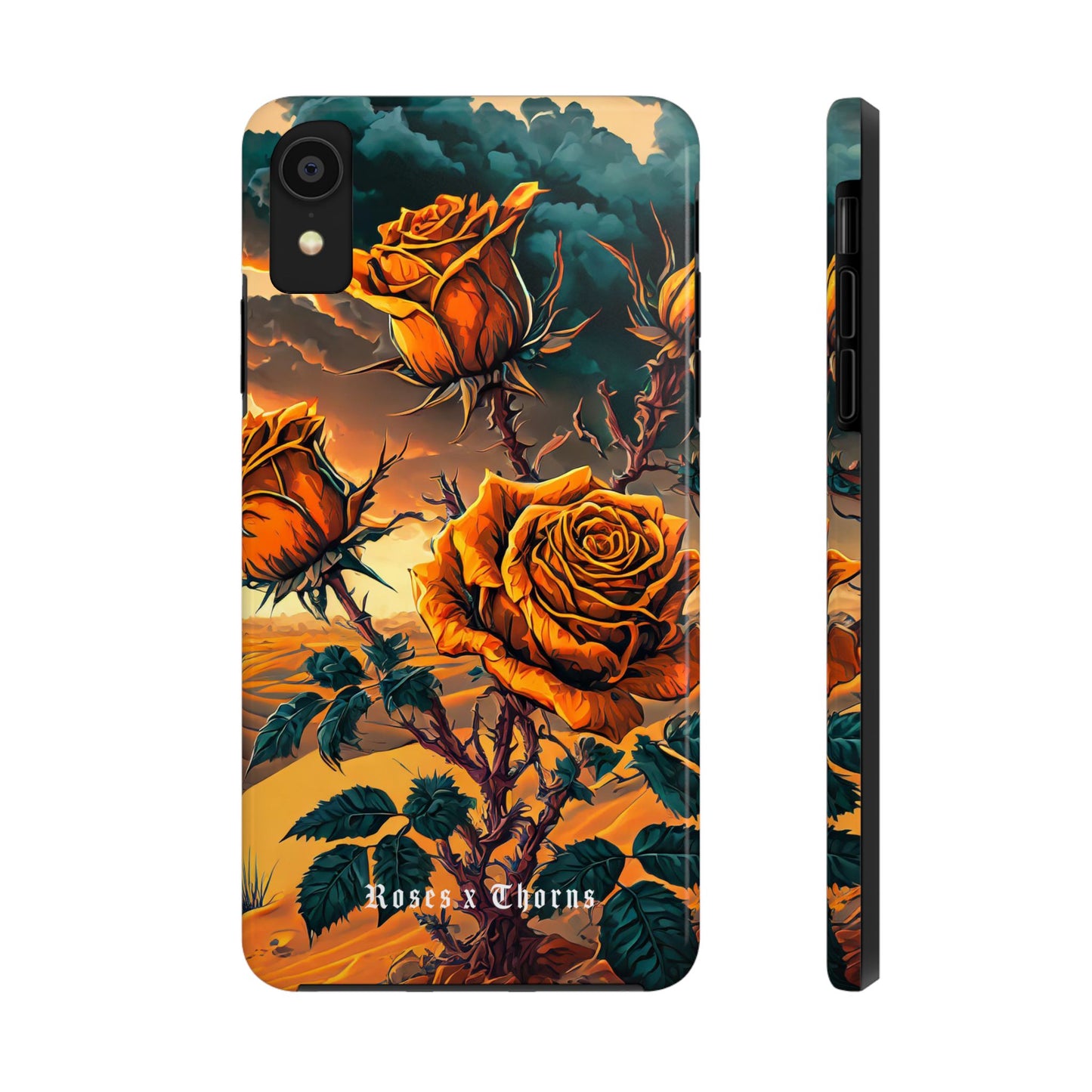 Orange Desert Roses x Thorns Phone Cases