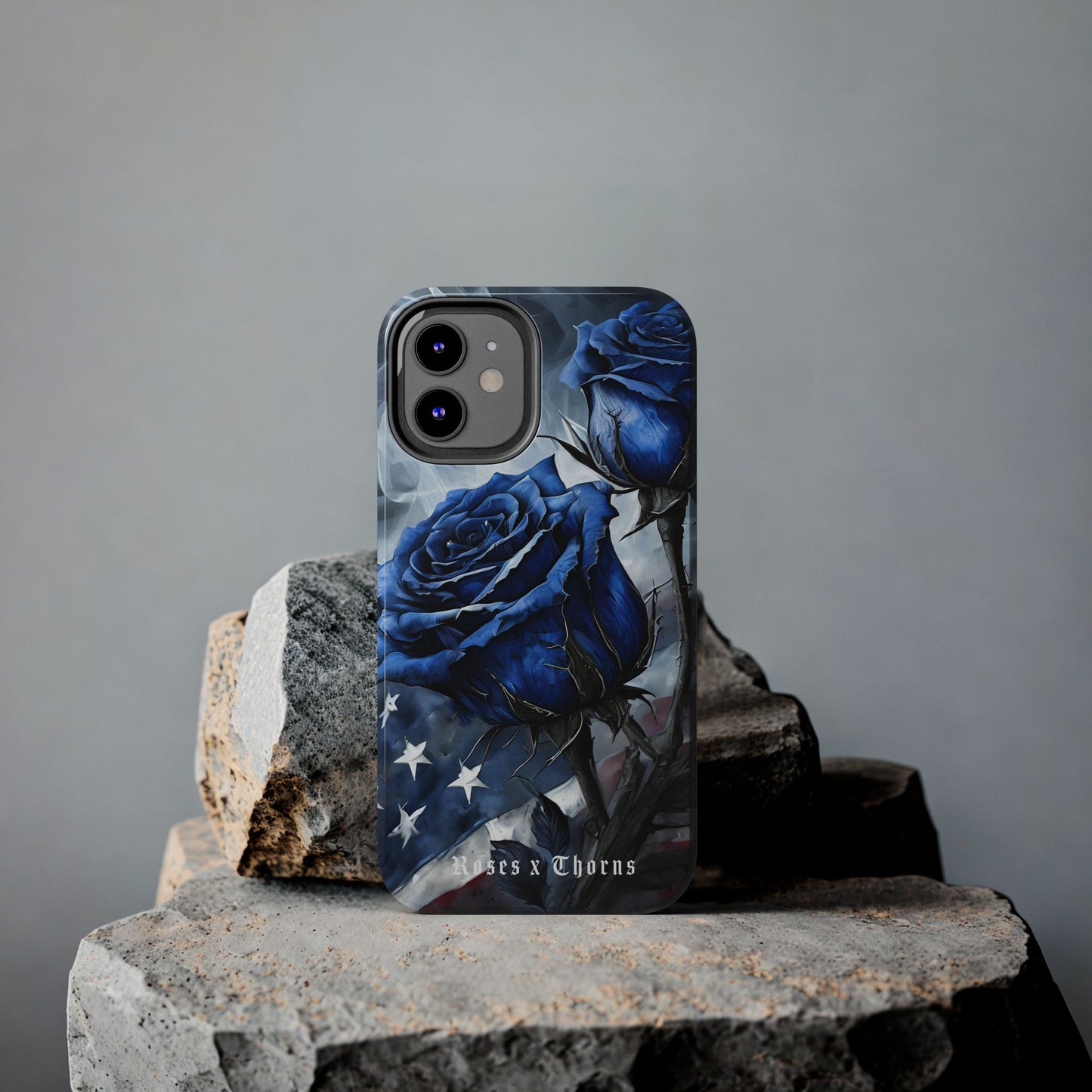 American Blue Roses x Thorns Phone Cases