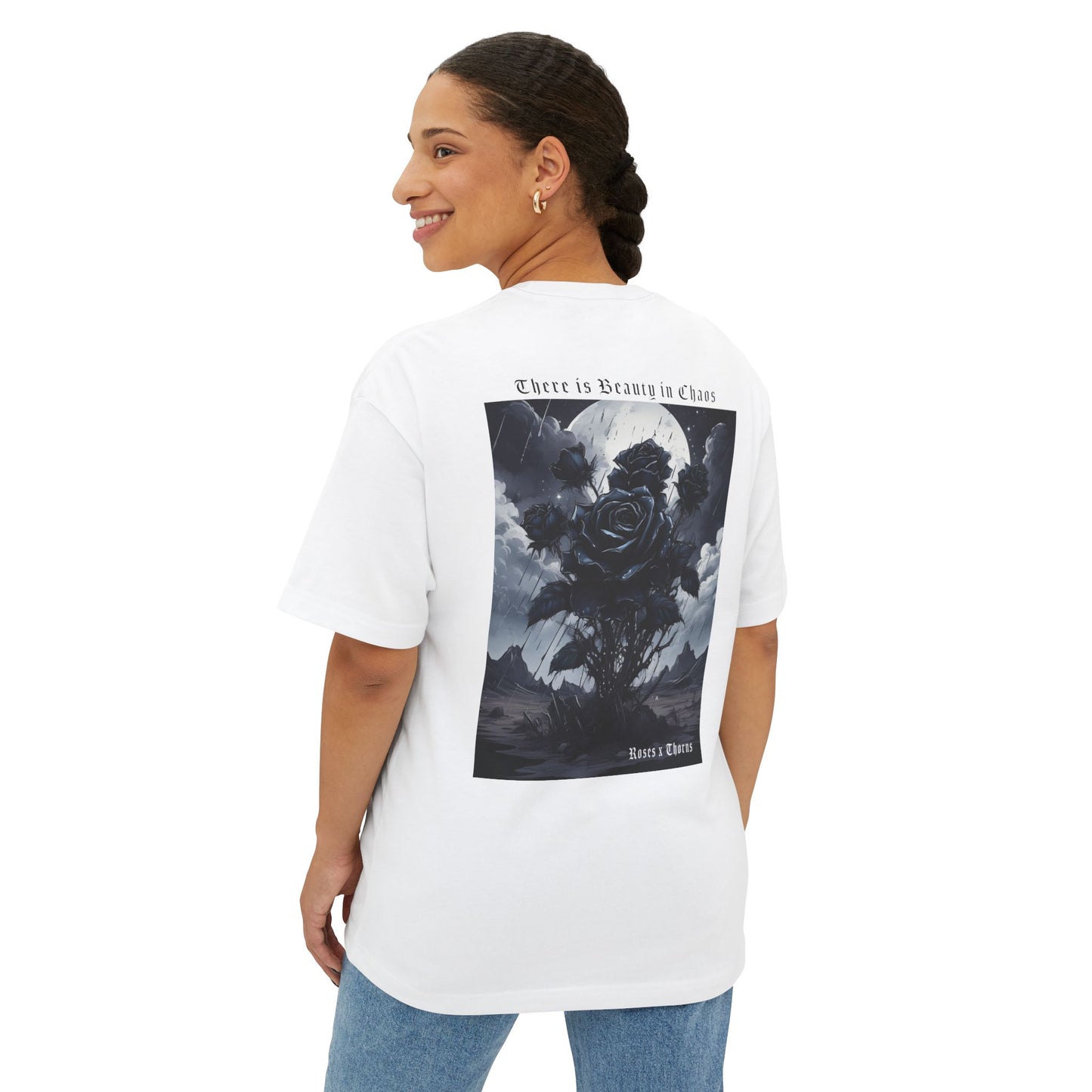 Black Desert Roses x Thorns Oversized Boxy Tee