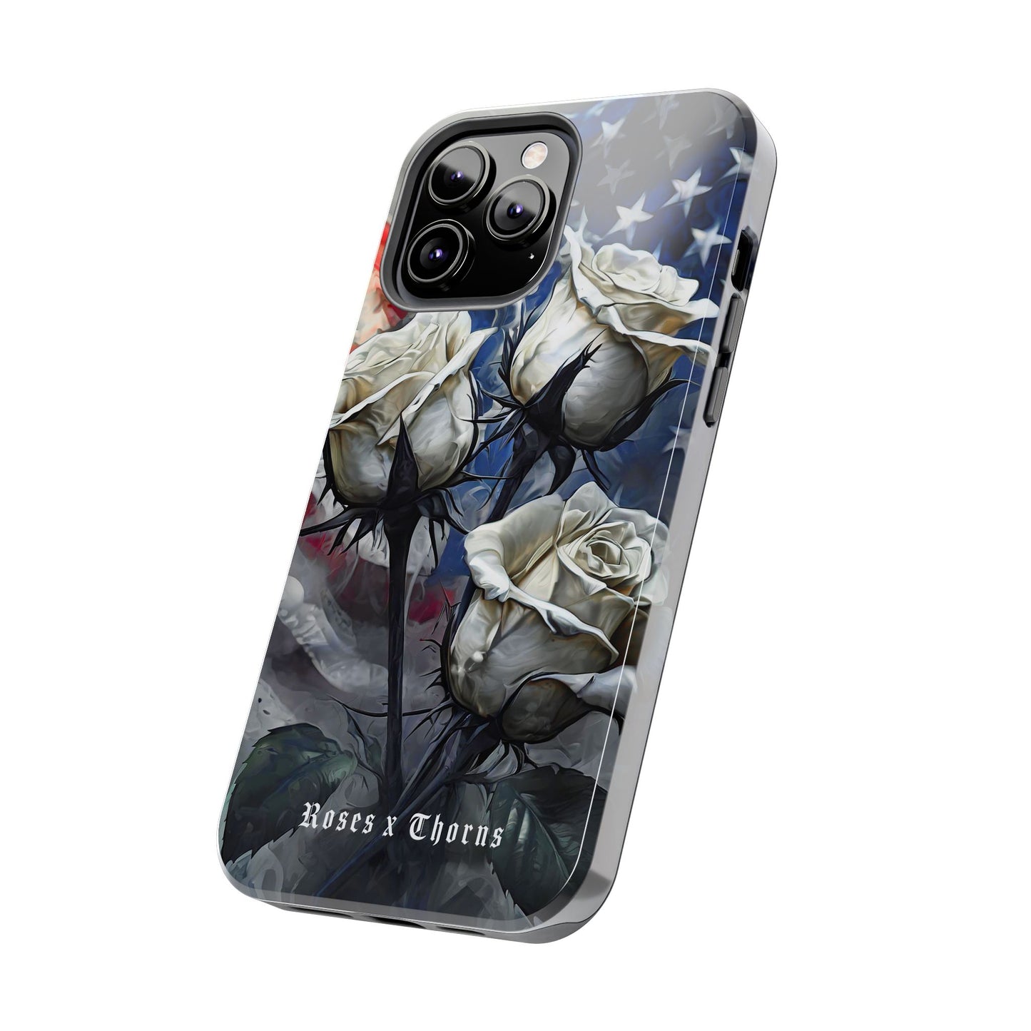 American White Roses x Thorns Phone Cases