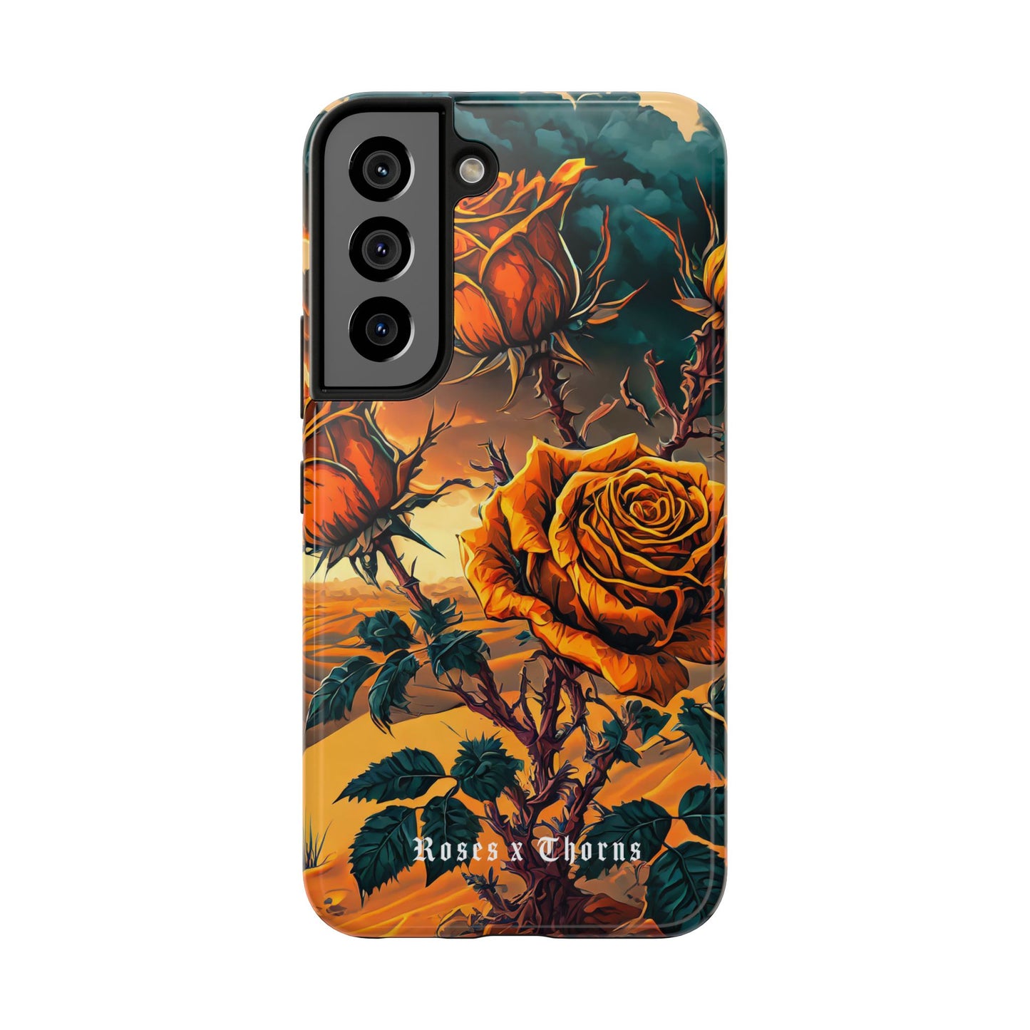 Orange Desert Roses x Thorns Phone Cases