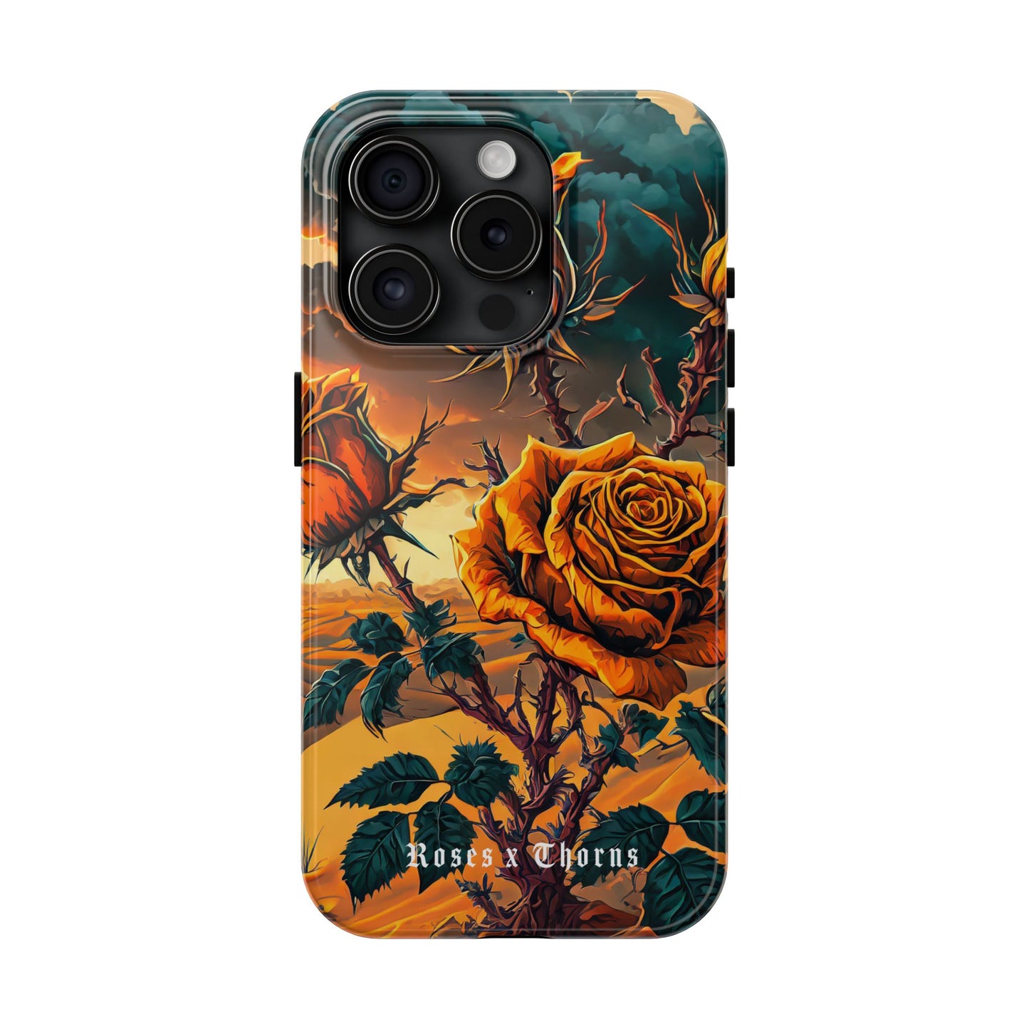 Orange Desert Roses x Thorns Phone Cases