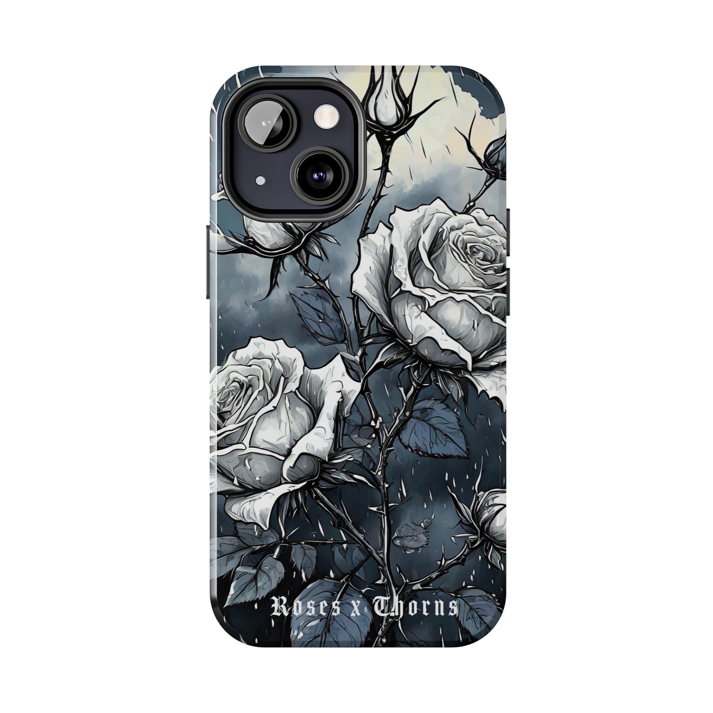 White Roses x Thorns Tough Phone Cases