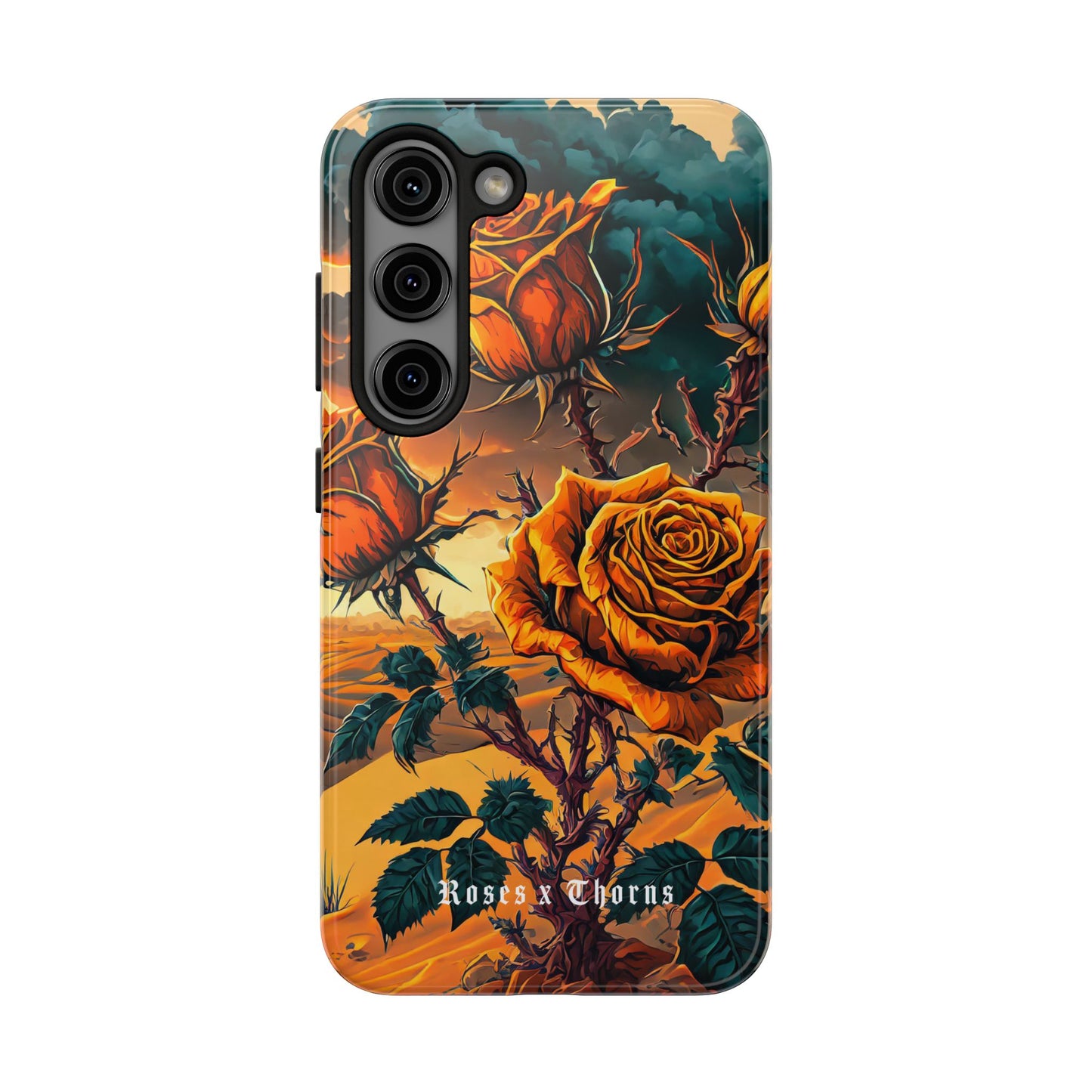 Orange Desert Roses x Thorns Phone Cases