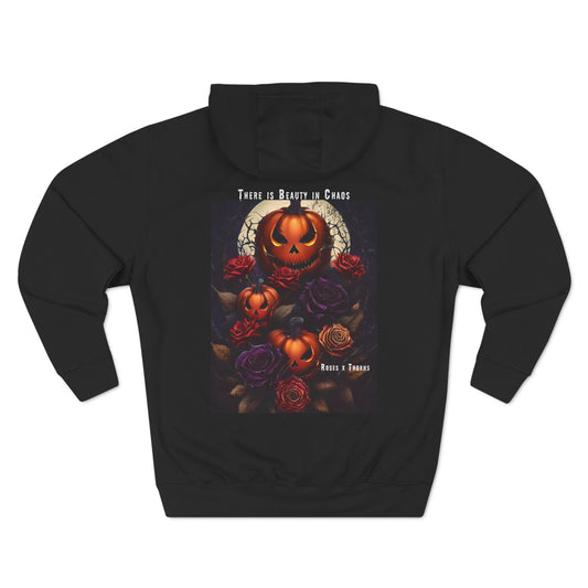 Jack-o-Lantern Roses x Thorns Fleece Hoodie