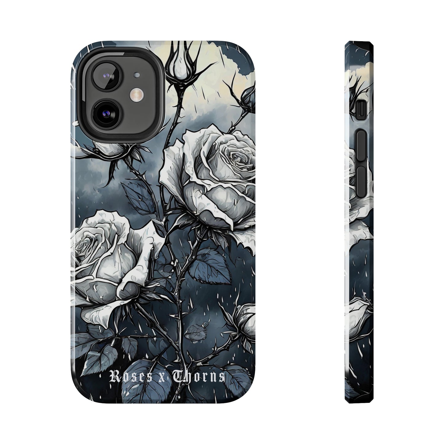 White Roses x Thorns Tough Phone Cases