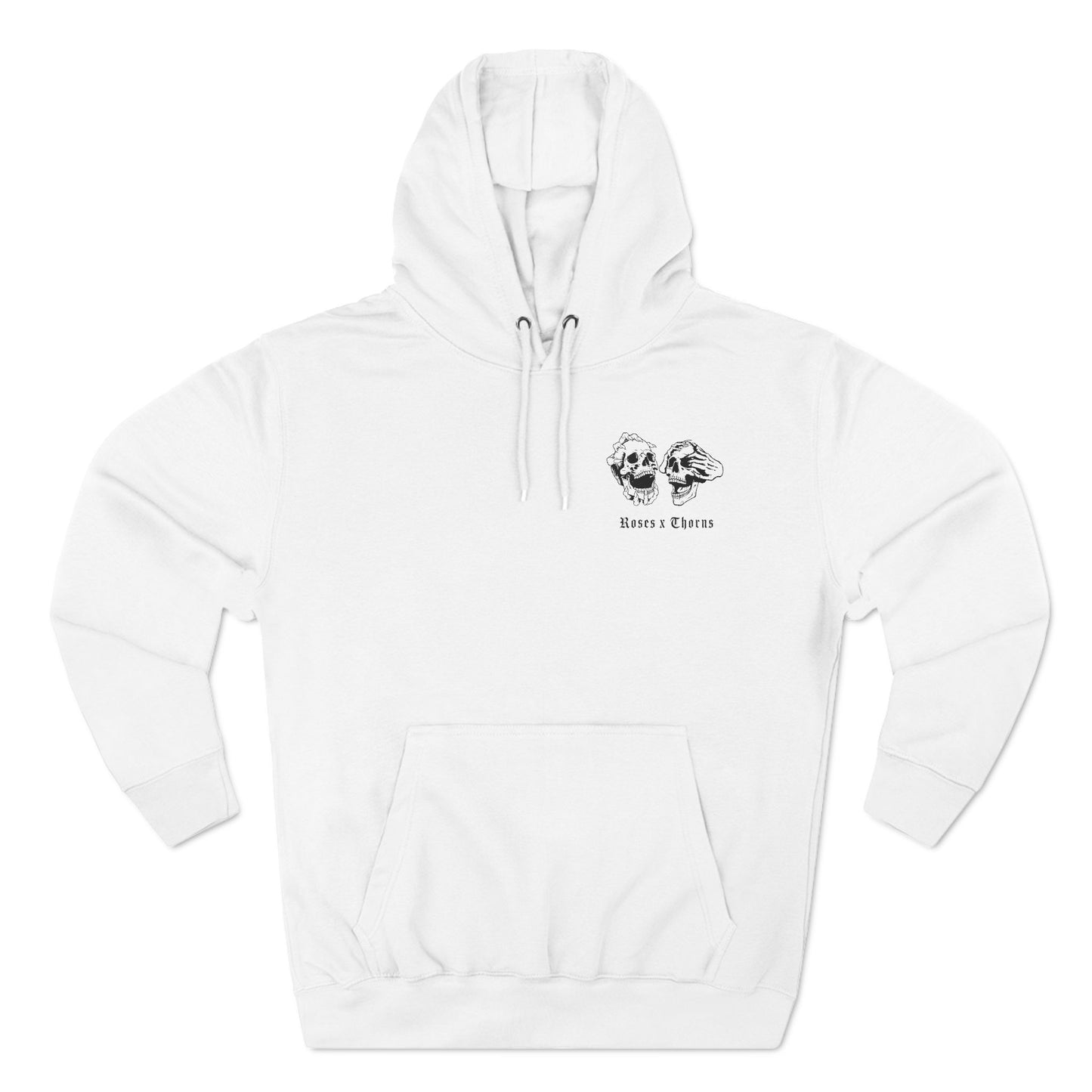 Twin Skulls Three-Panel Fleece Hoodie