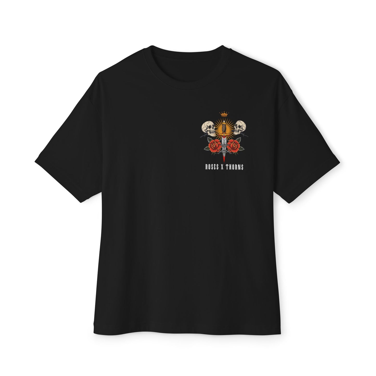 Roses & Thorns Skull Tee — "There Is Beauty In Chaos" Graphic T‑Shirt