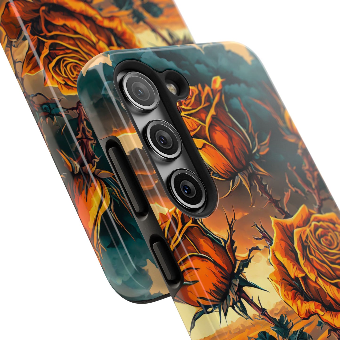 Orange Desert Roses x Thorns Phone Cases