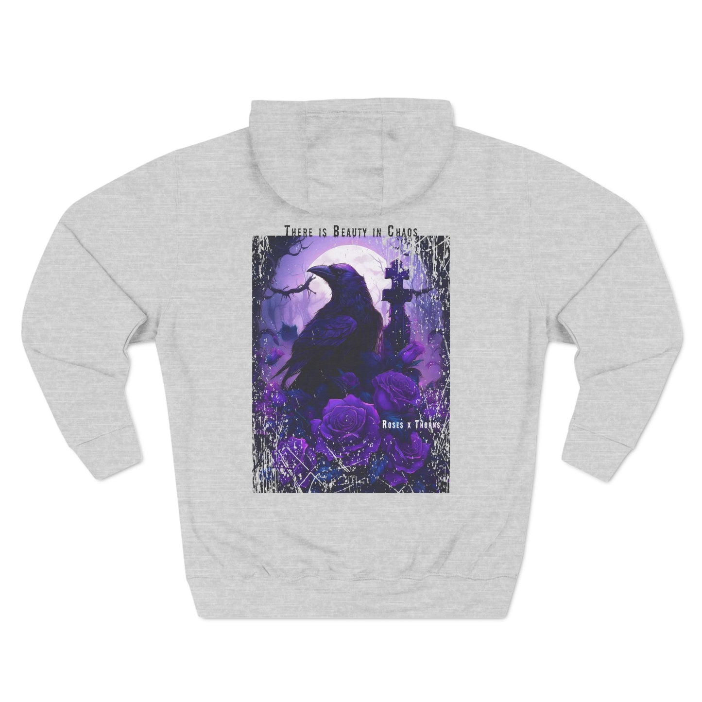 Purple Crow x Roses x Thorns Fleece Hoodie