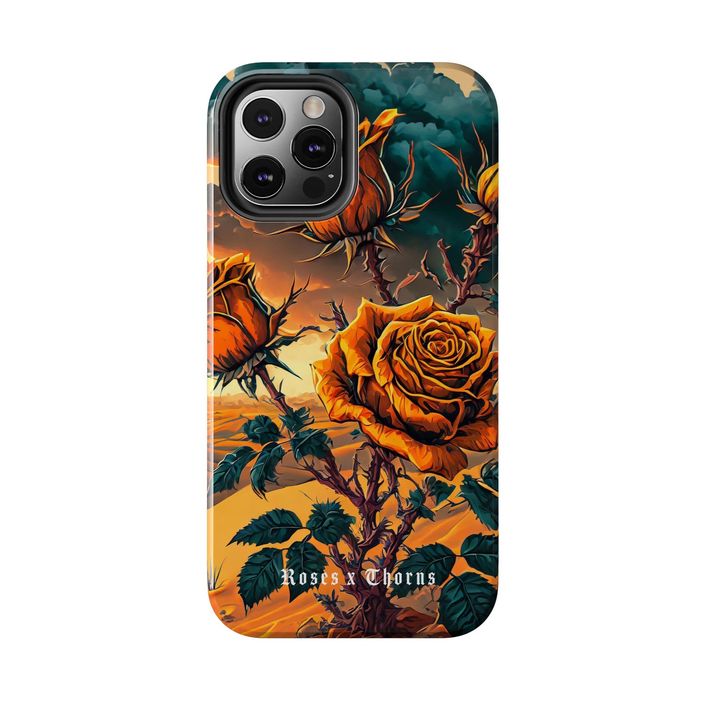 Orange Desert Roses x Thorns Phone Cases