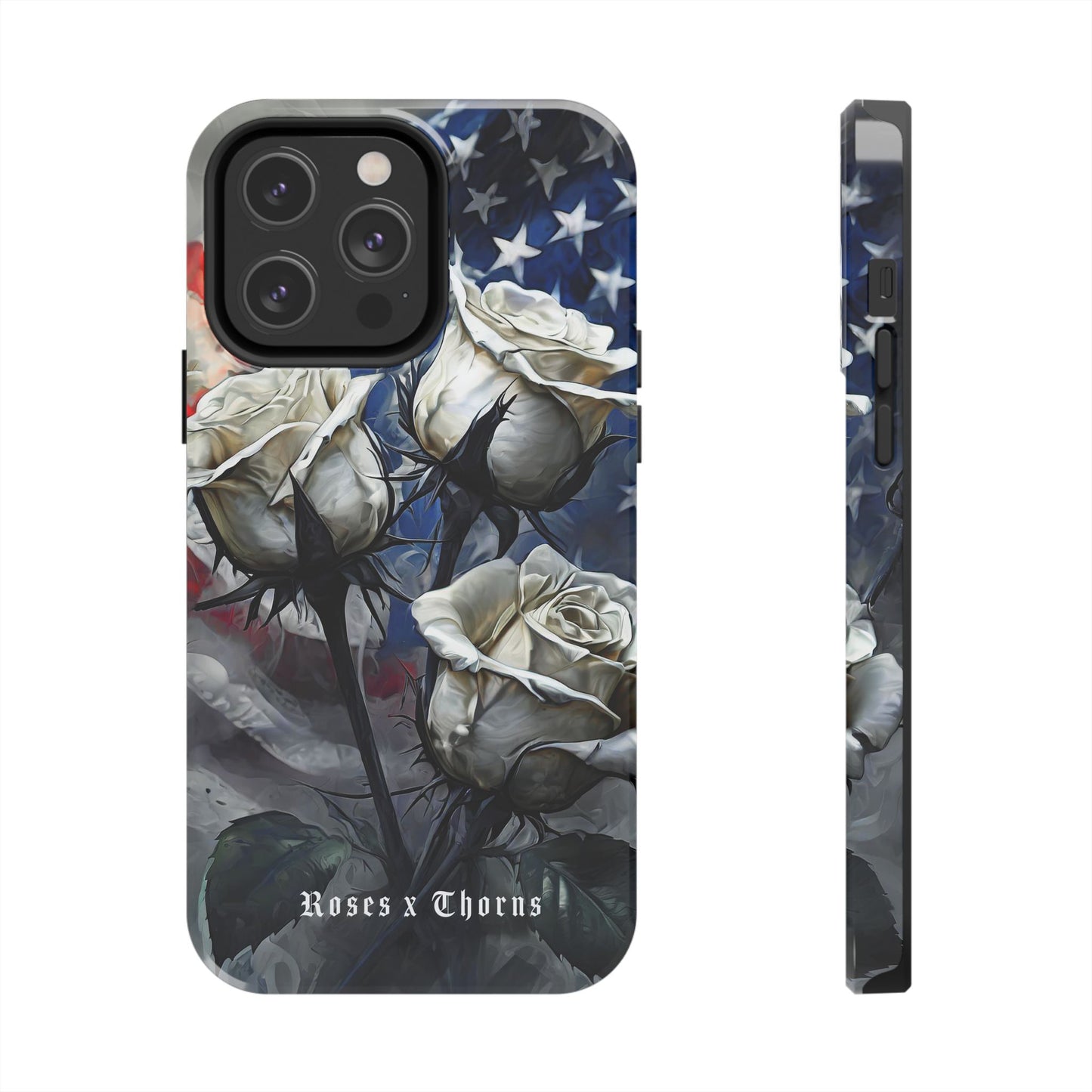 American White Roses x Thorns Phone Cases