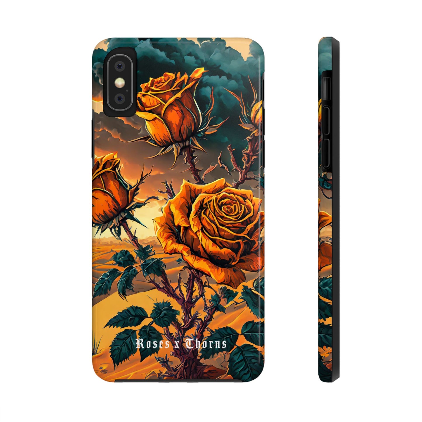 Orange Desert Roses x Thorns Phone Cases