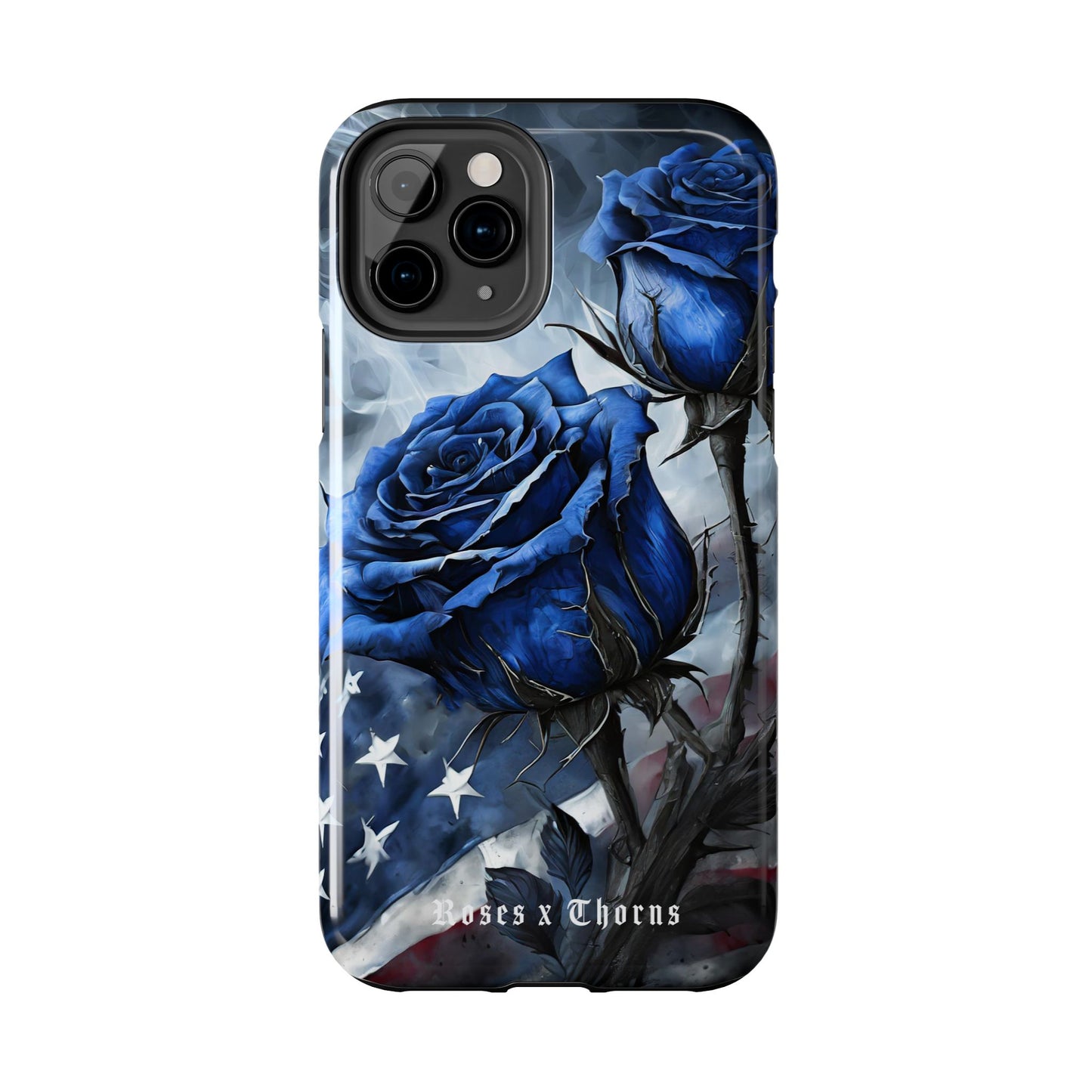 American Blue Roses x Thorns Phone Cases