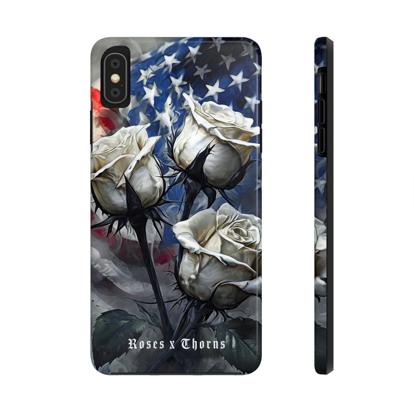 American White Roses x Thorns Phone Cases