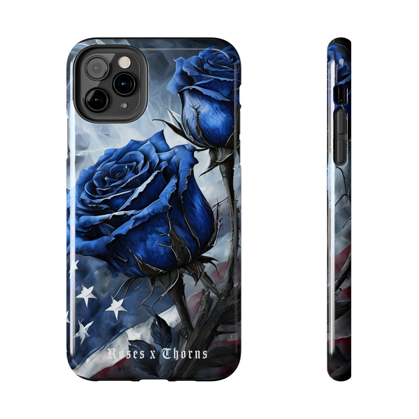 American Blue Roses x Thorns Phone Cases