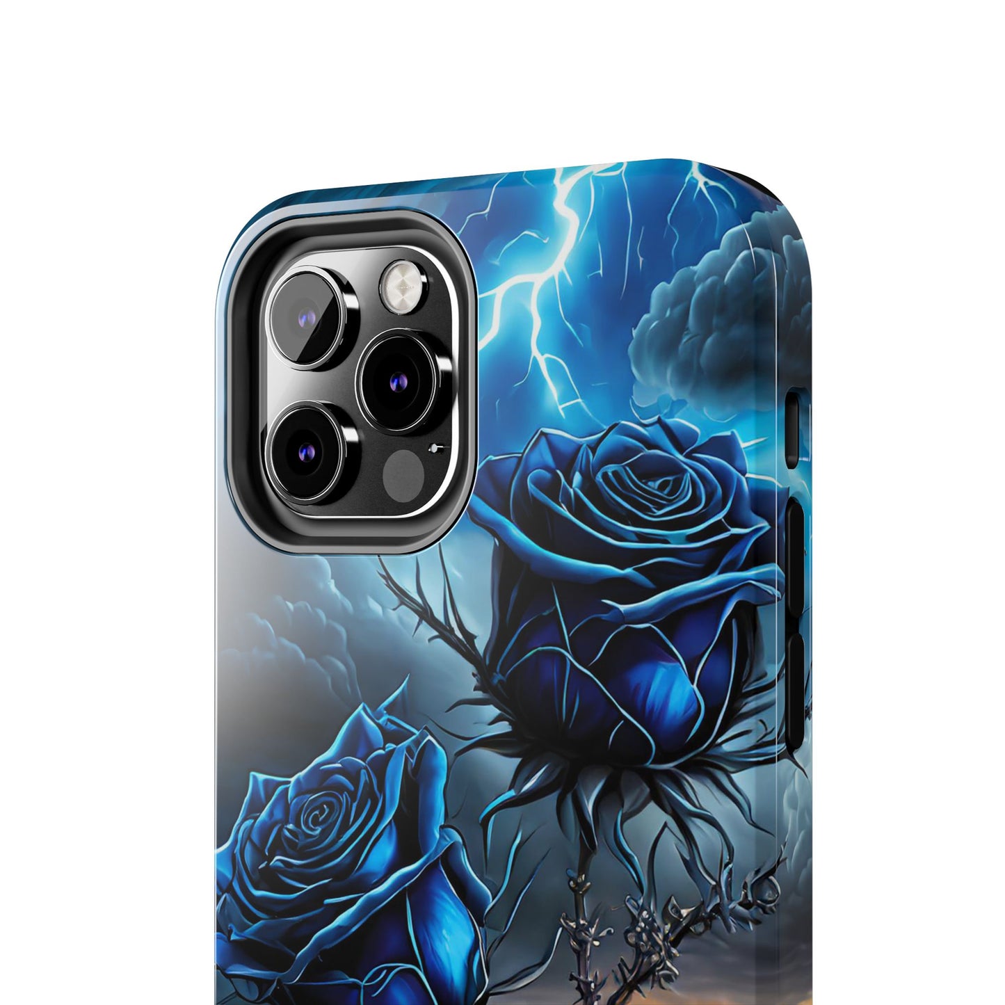 Blue Desert Roses x Thorns Phone Cases