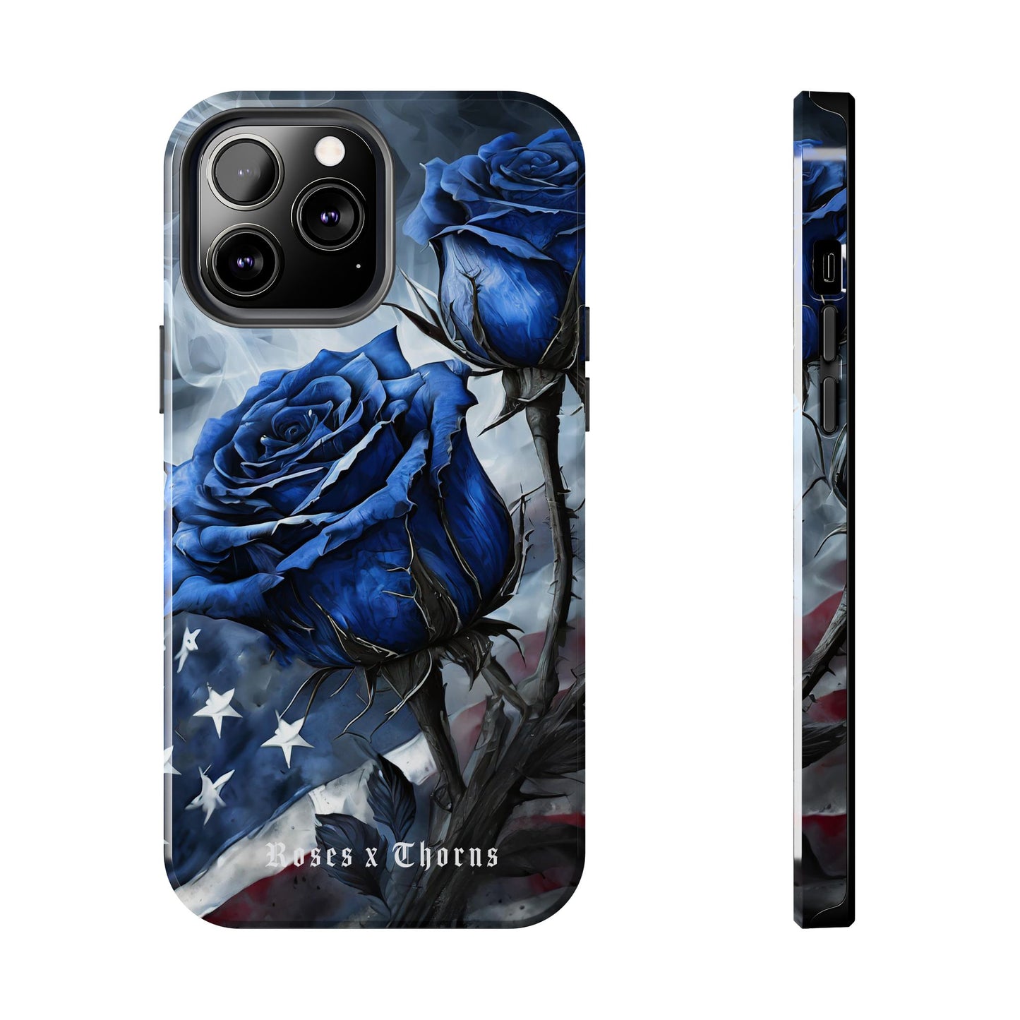 American Blue Roses x Thorns Phone Cases