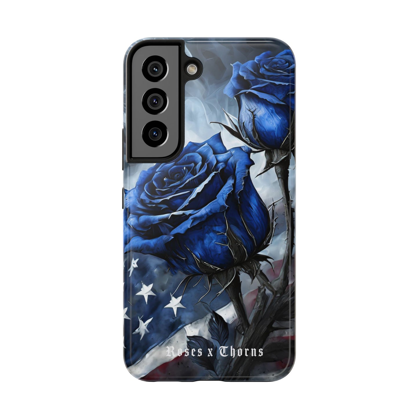 American Blue Roses x Thorns Phone Cases