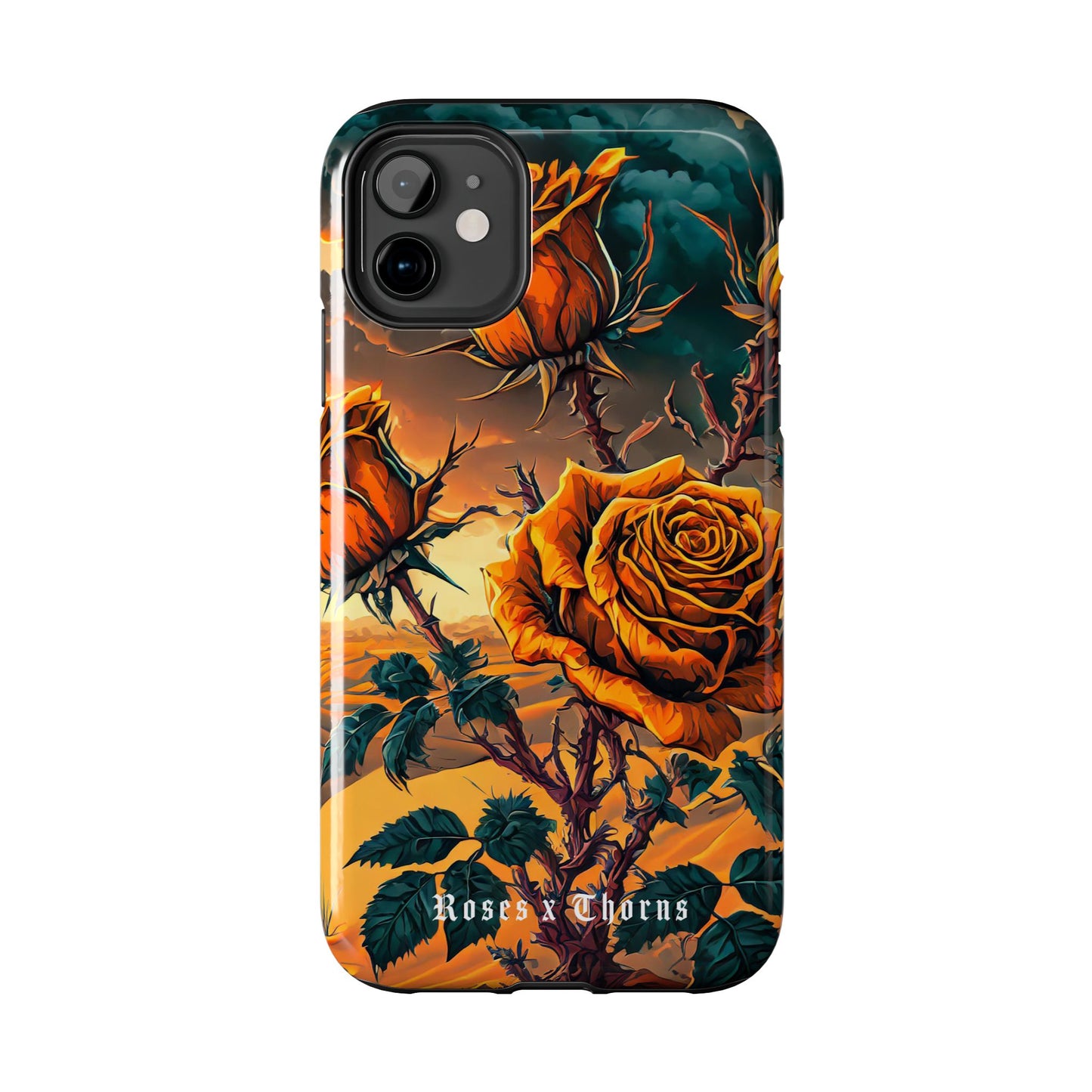 Orange Desert Roses x Thorns Phone Cases