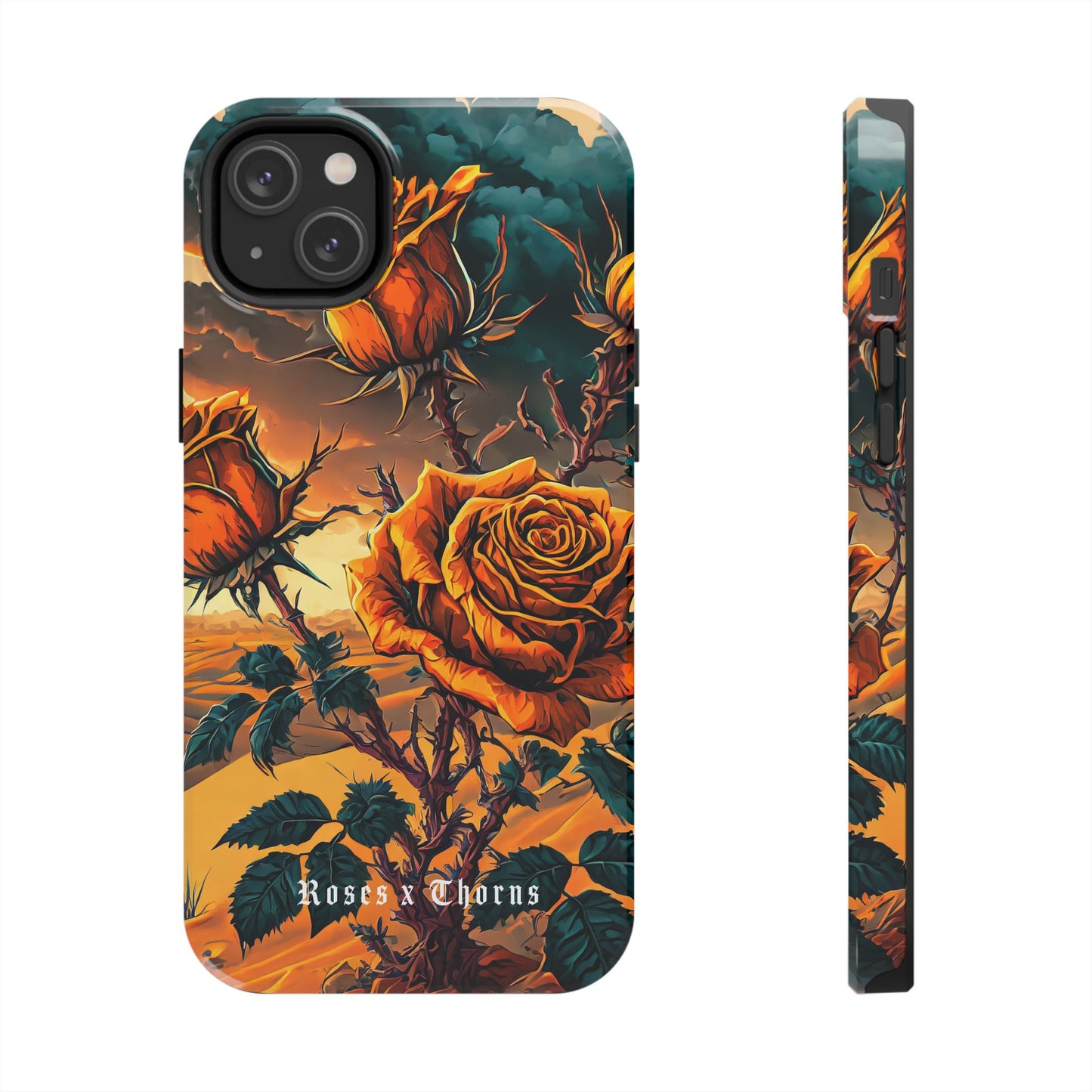 Orange Desert Roses x Thorns Phone Cases