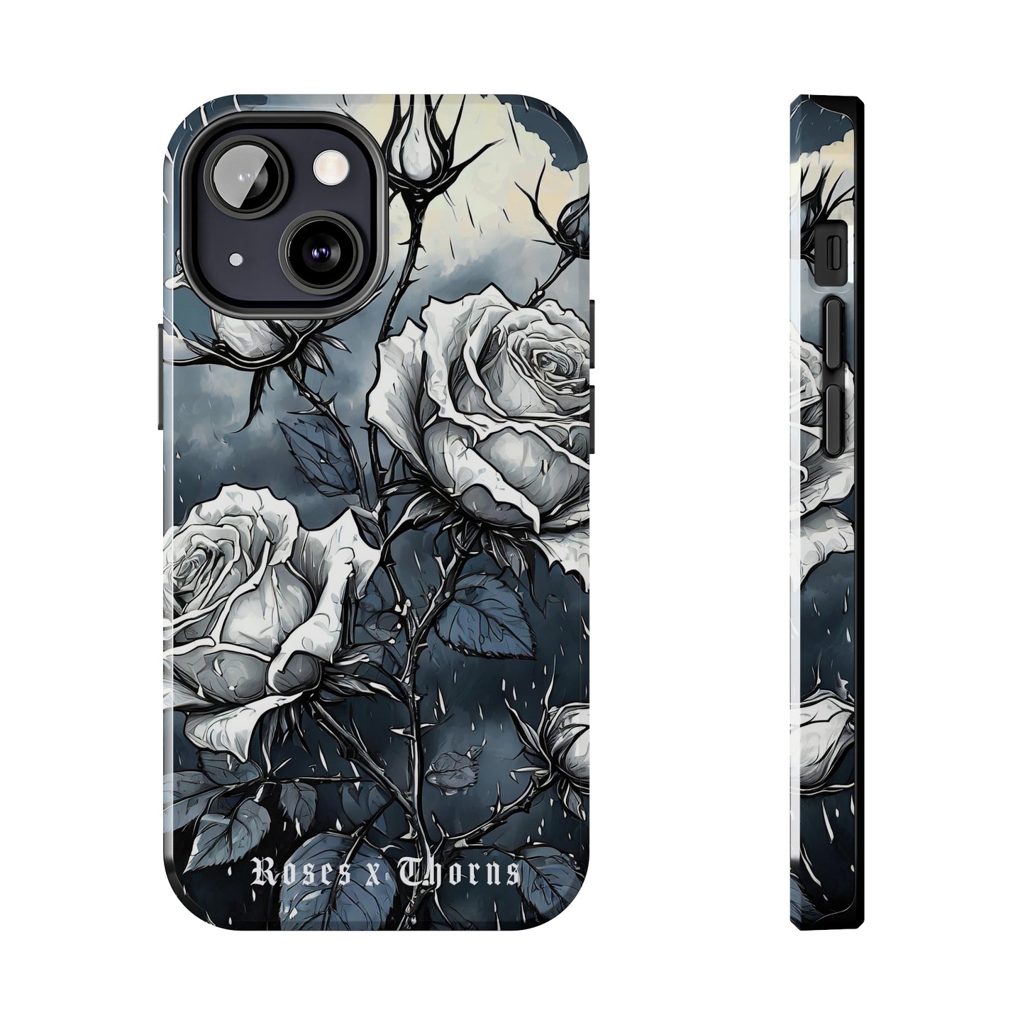 White Roses x Thorns Tough Phone Cases