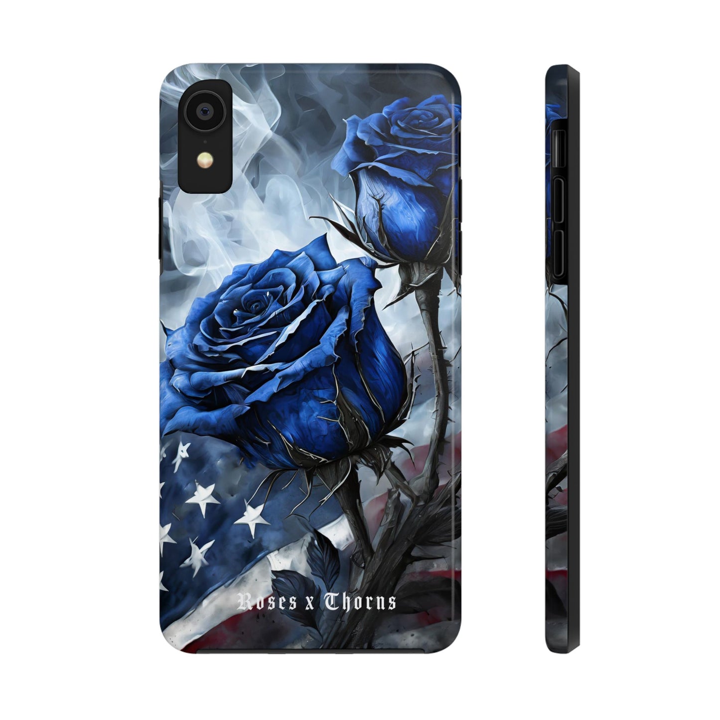 American Blue Roses x Thorns Phone Cases