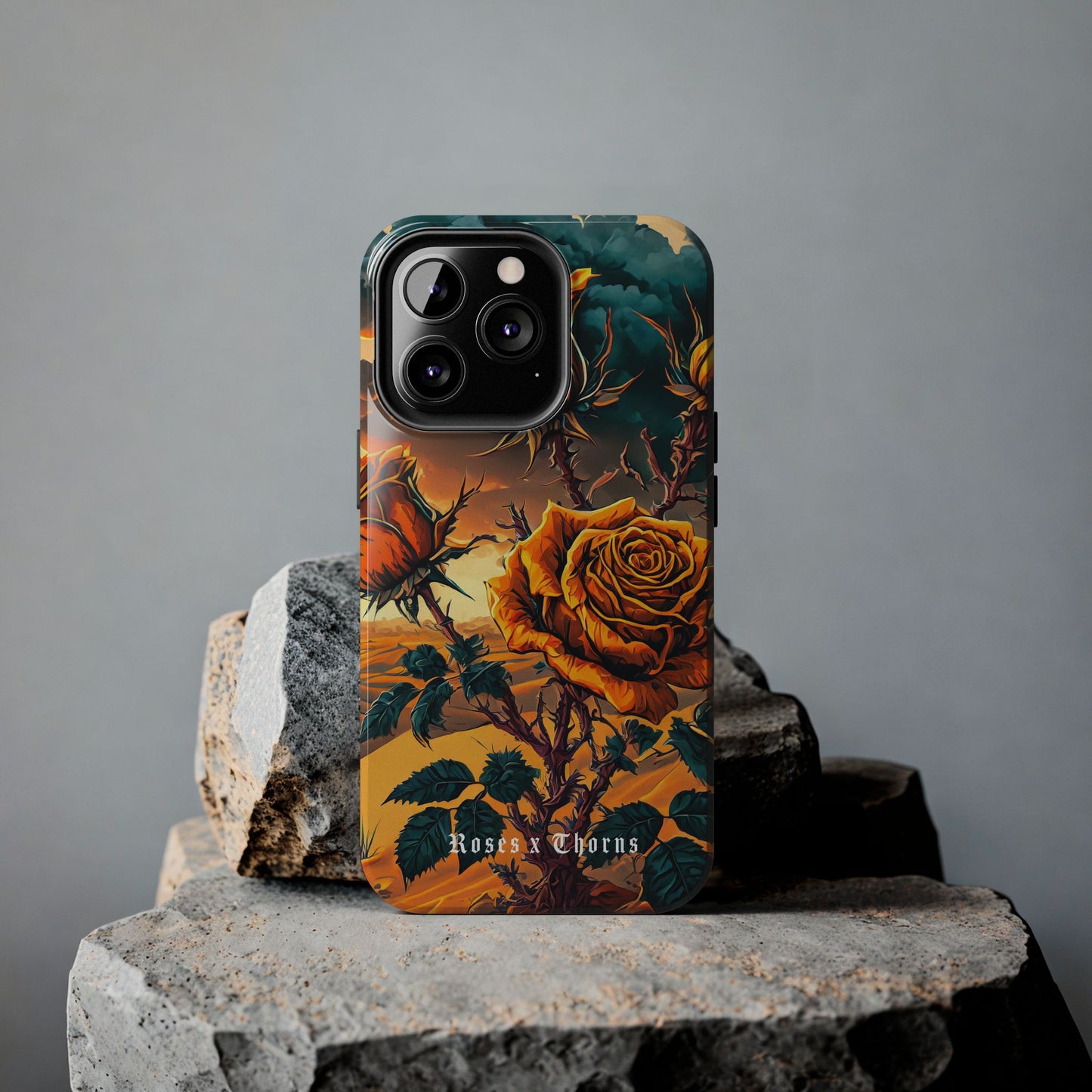 Orange Desert Roses x Thorns Phone Cases