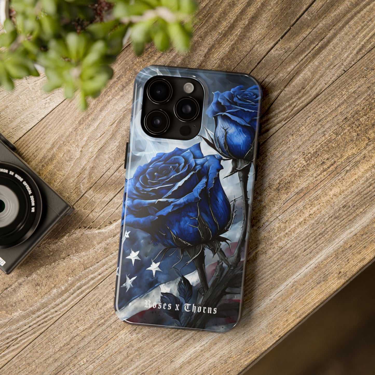 American Blue Roses x Thorns Phone Cases