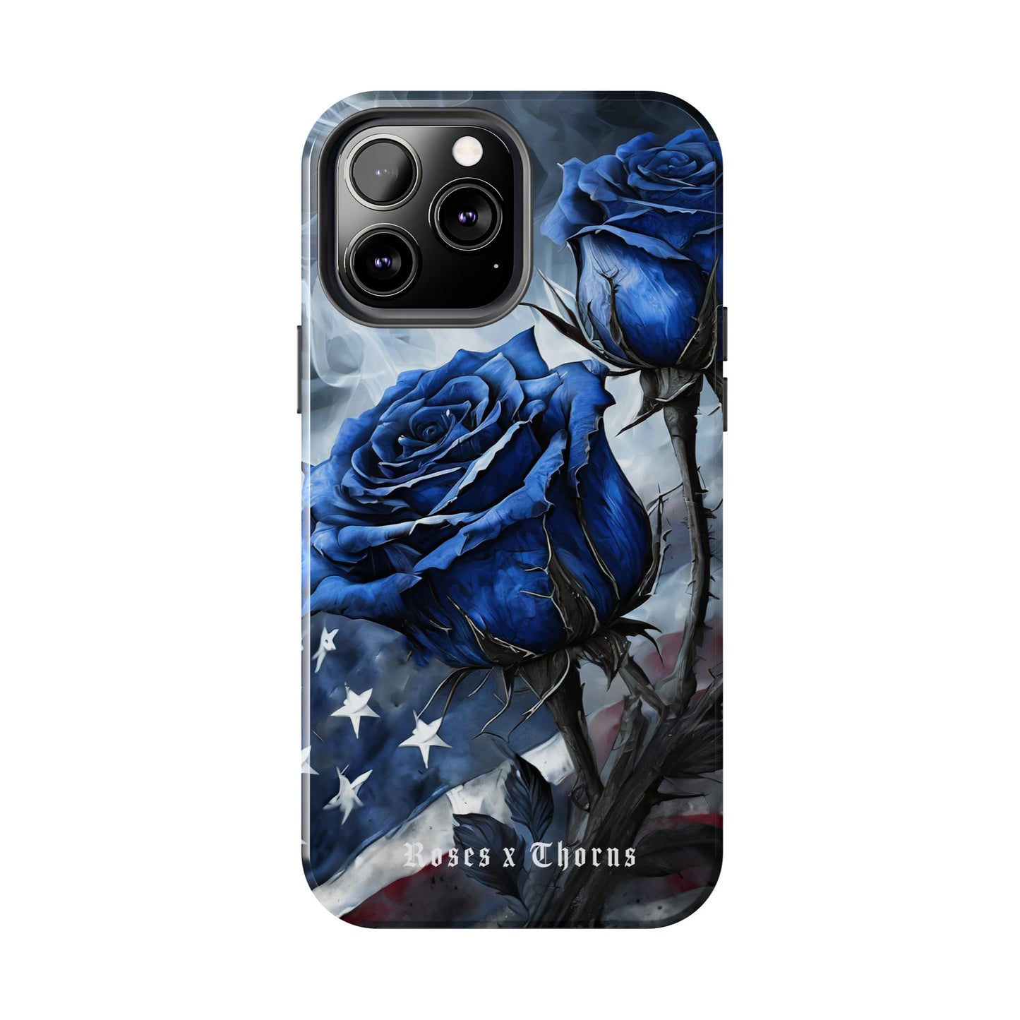 American Blue Roses x Thorns Phone Cases