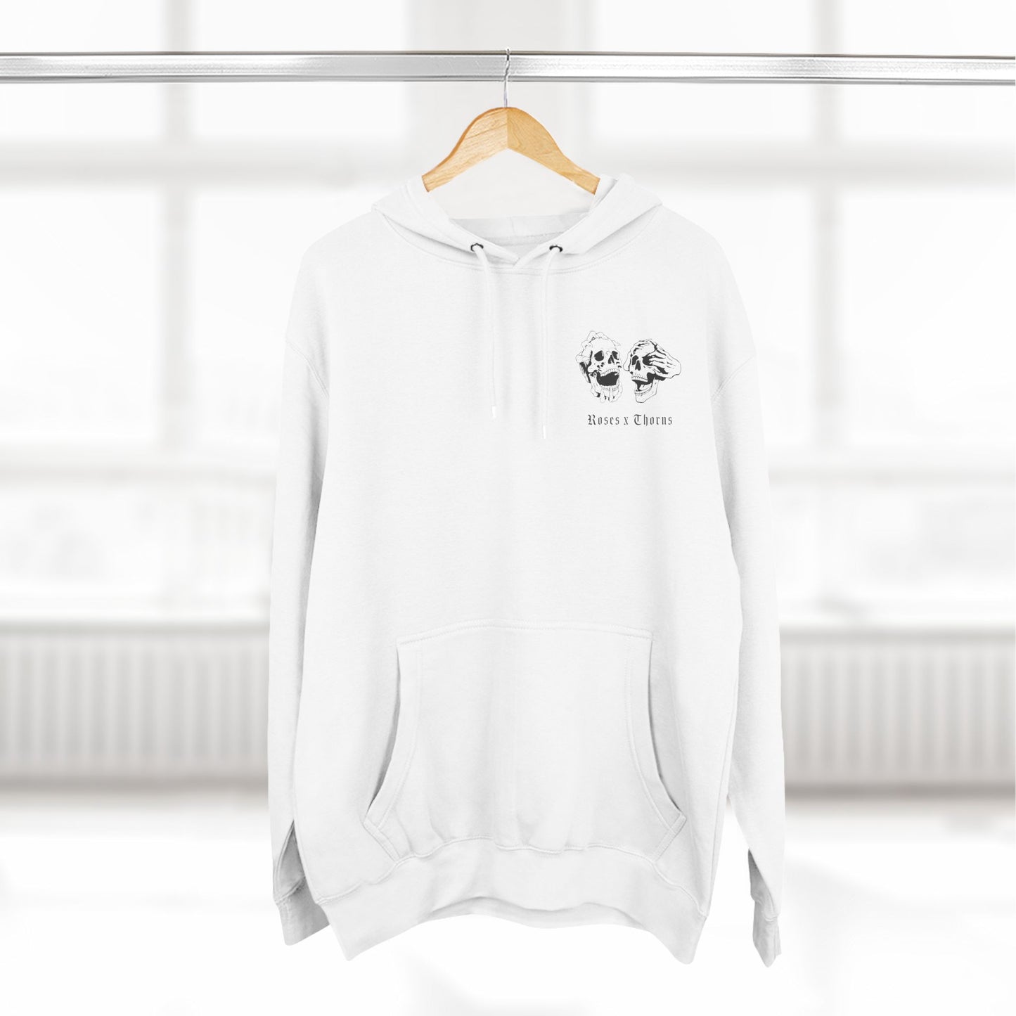 Twin Skulls Three-Panel Fleece Hoodie