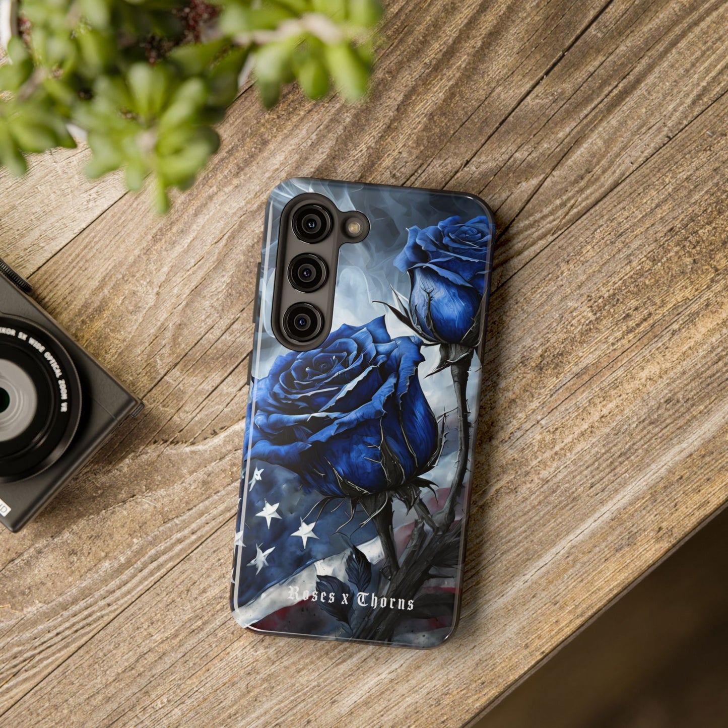 American Blue Roses x Thorns Phone Cases