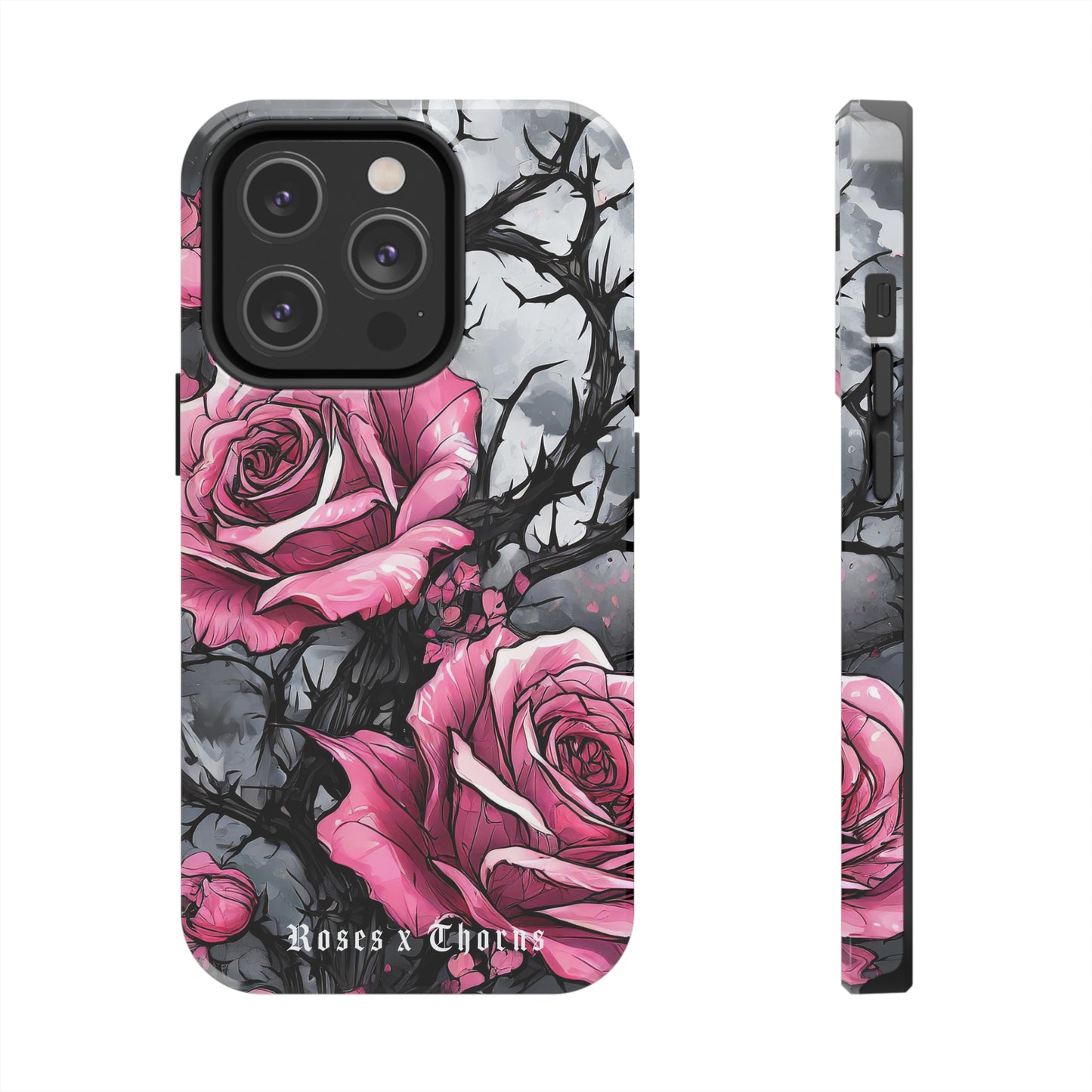 Pink Roses x Thorns Tough Phone Cases