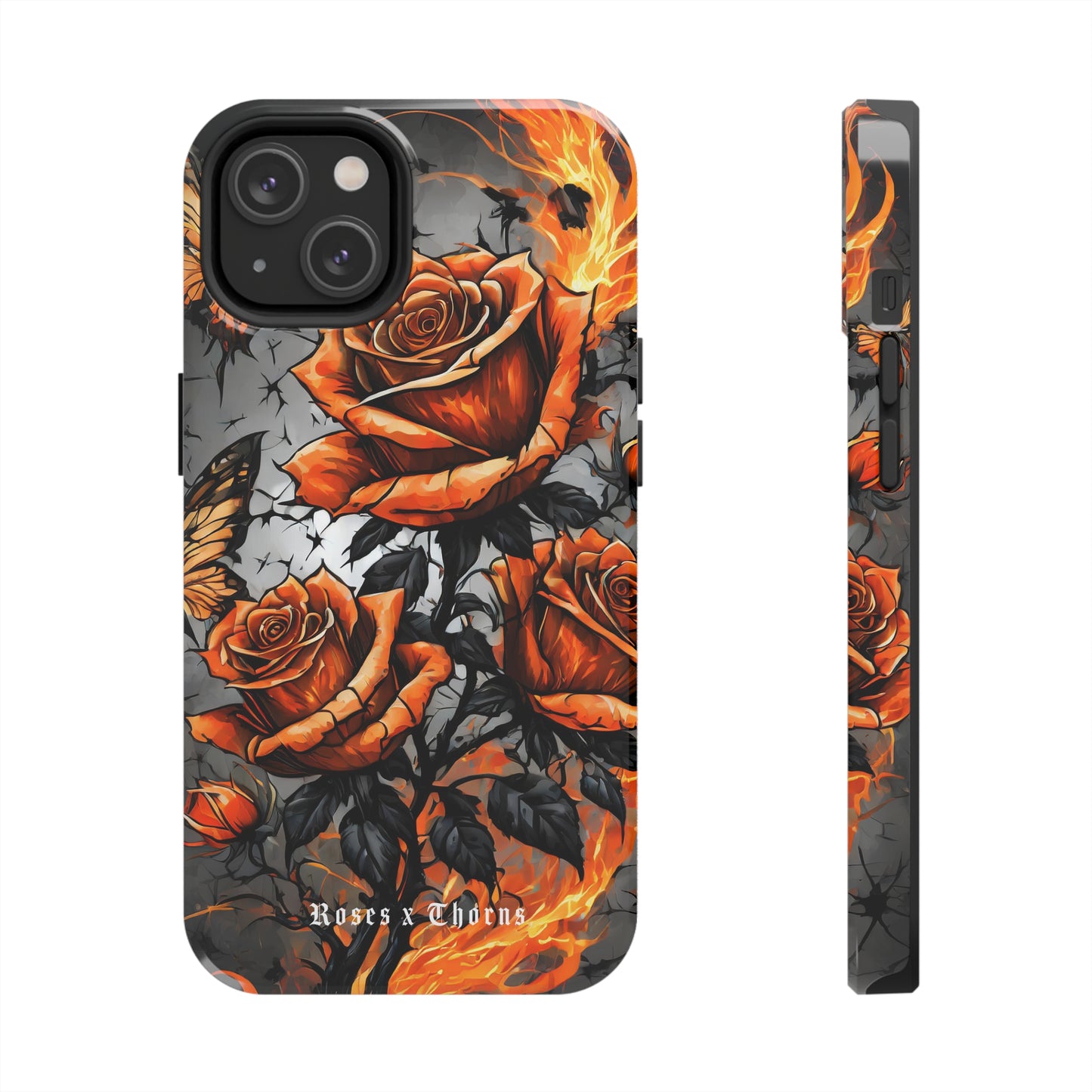 Orange Roses x Thorns Tough Phone Cases