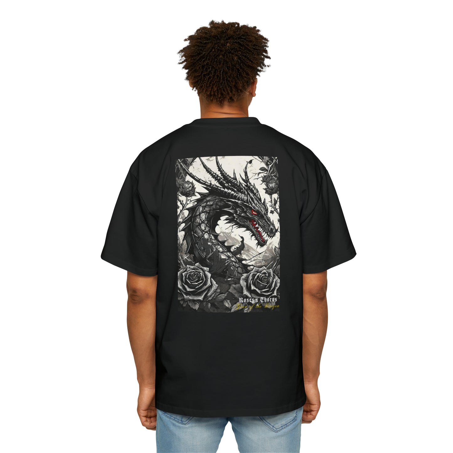 Black Roses x Thorns Year of the Dragon Oversized Tee