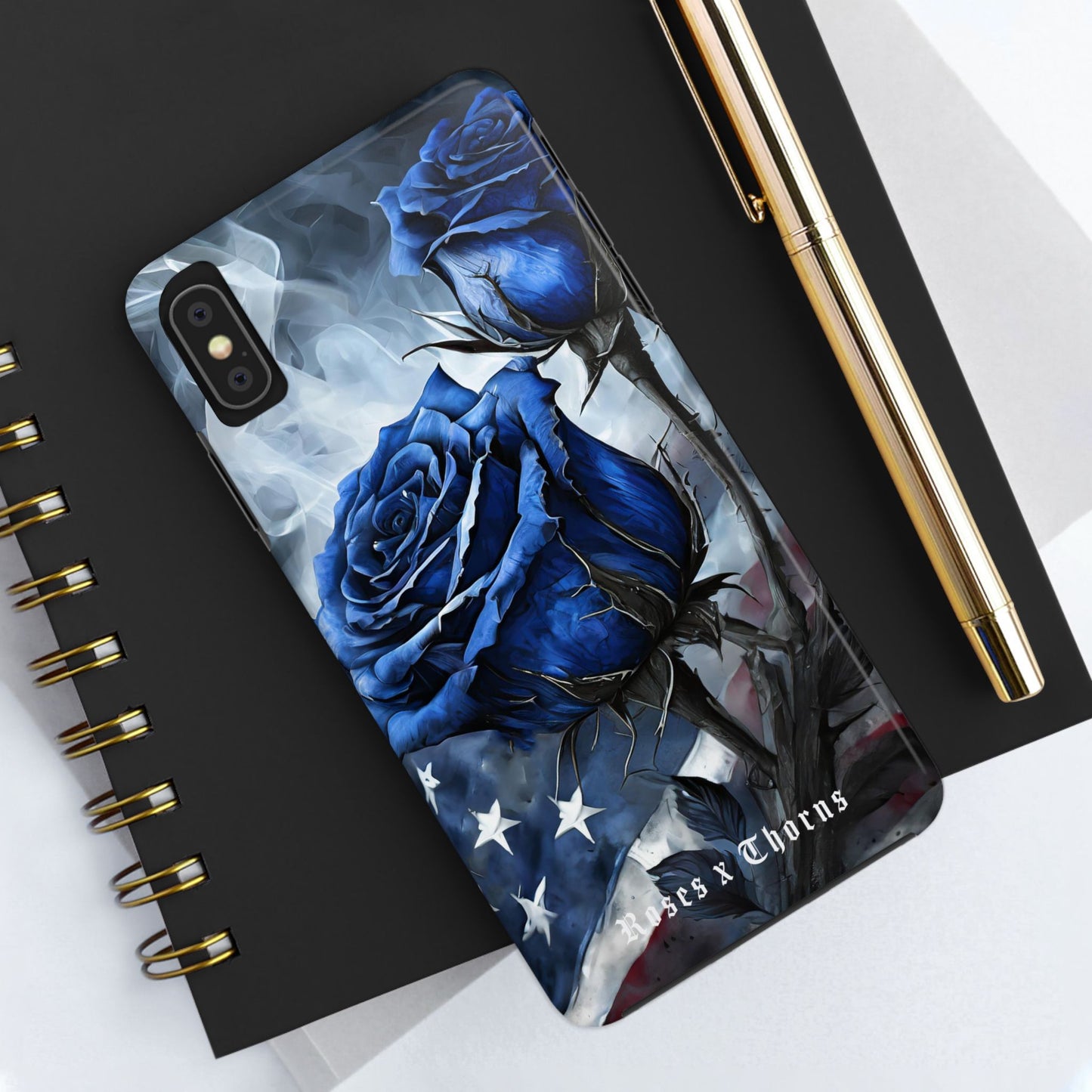 American Blue Roses x Thorns Phone Cases