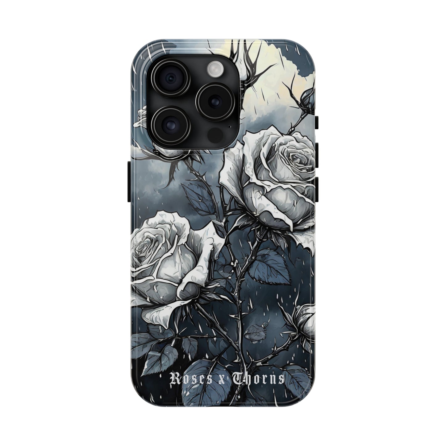 White Roses x Thorns Tough Phone Cases