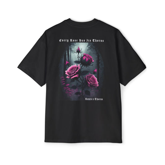 Pink Roses x Thorns Heavy Oversized Tee